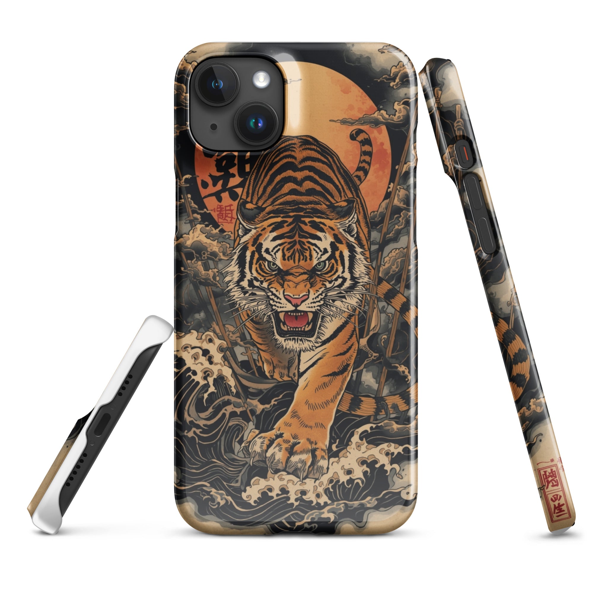 Foto di - Cover Resistente e Compatibile con Ricarica Wireless iPhone – Tigre Giapponese-Smartphone-Biiply