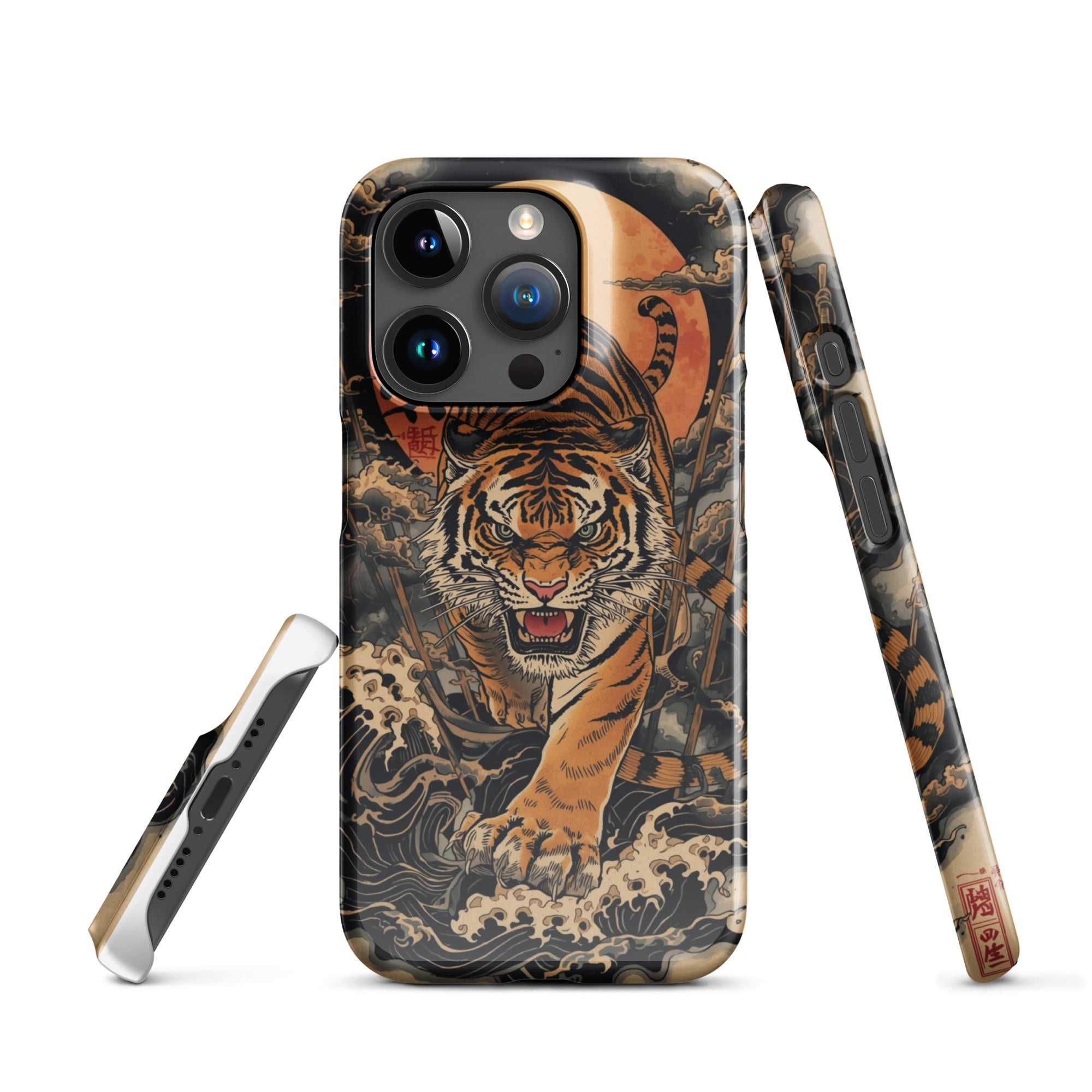 Foto di - Cover Resistente e Compatibile con Ricarica Wireless iPhone – Tigre Giapponese-Smartphone-Biiply