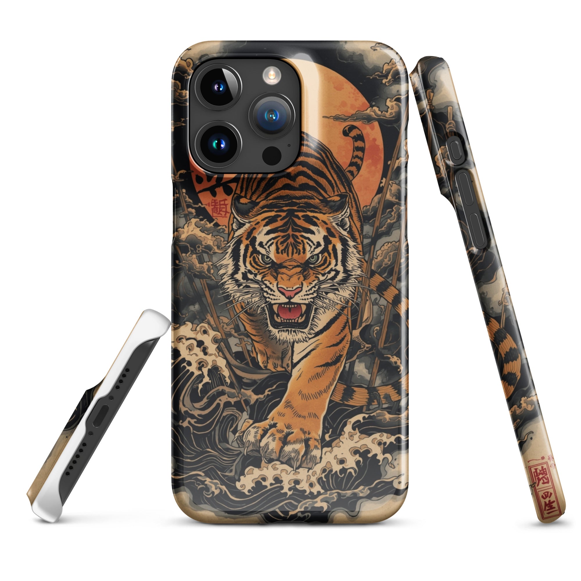 Foto di - Cover Resistente e Compatibile con Ricarica Wireless iPhone – Tigre Giapponese-Smartphone-Biiply