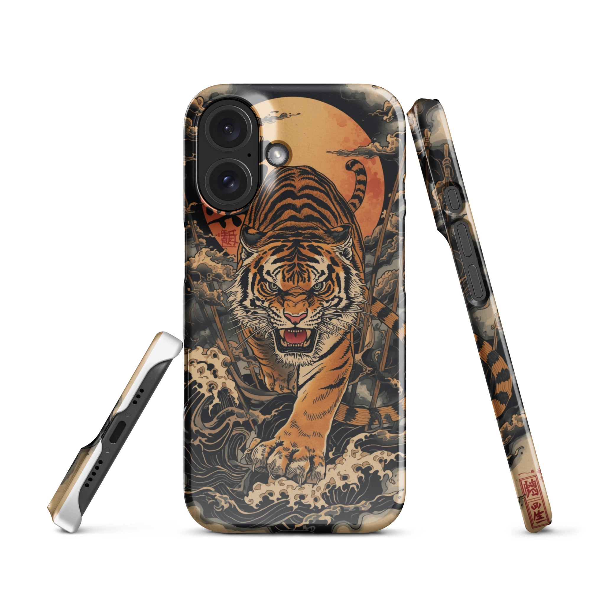 Foto di - Cover Resistente e Compatibile con Ricarica Wireless iPhone – Tigre Giapponese-Smartphone-Biiply