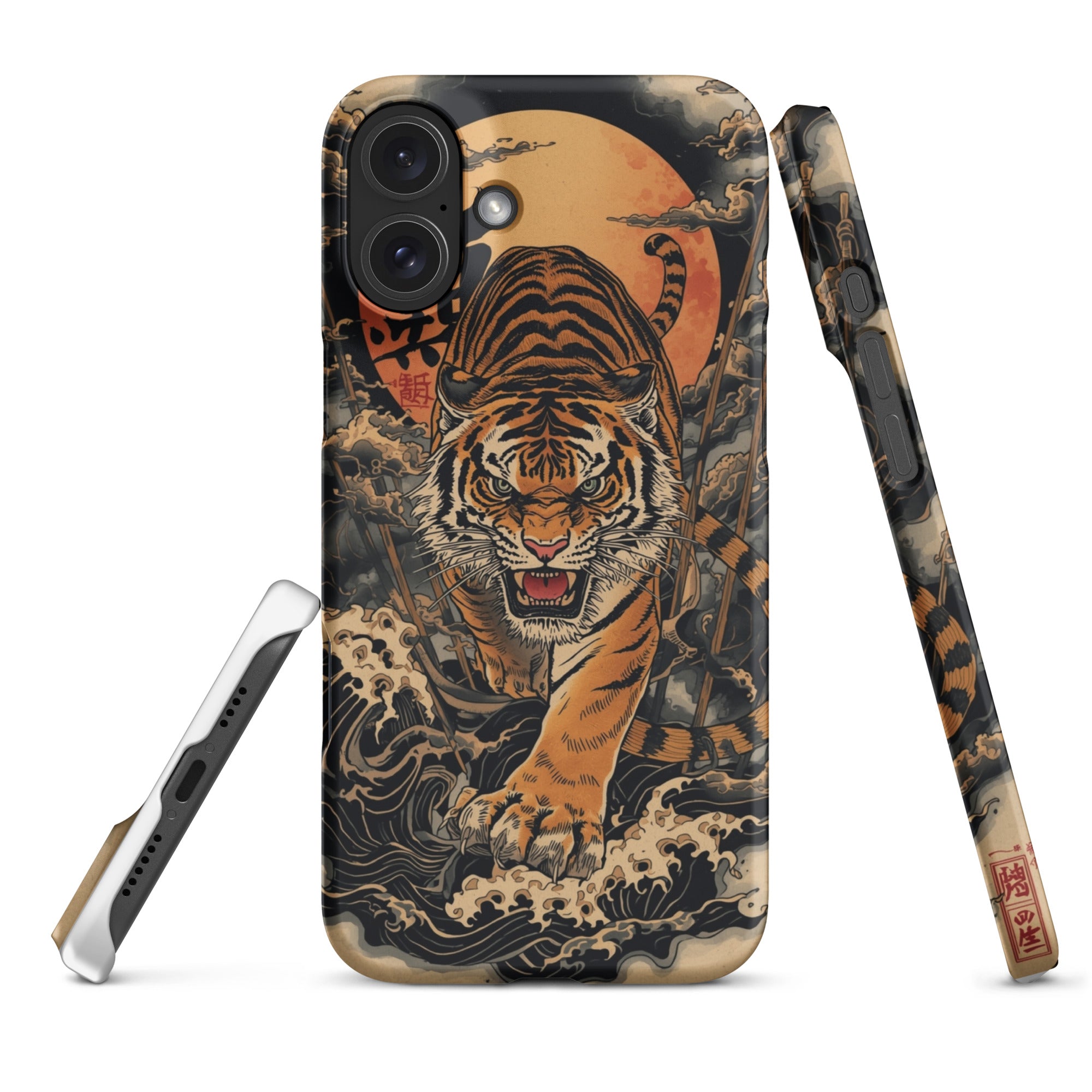 Foto di - Cover Resistente e Compatibile con Ricarica Wireless iPhone – Tigre Giapponese-Smartphone-Biiply