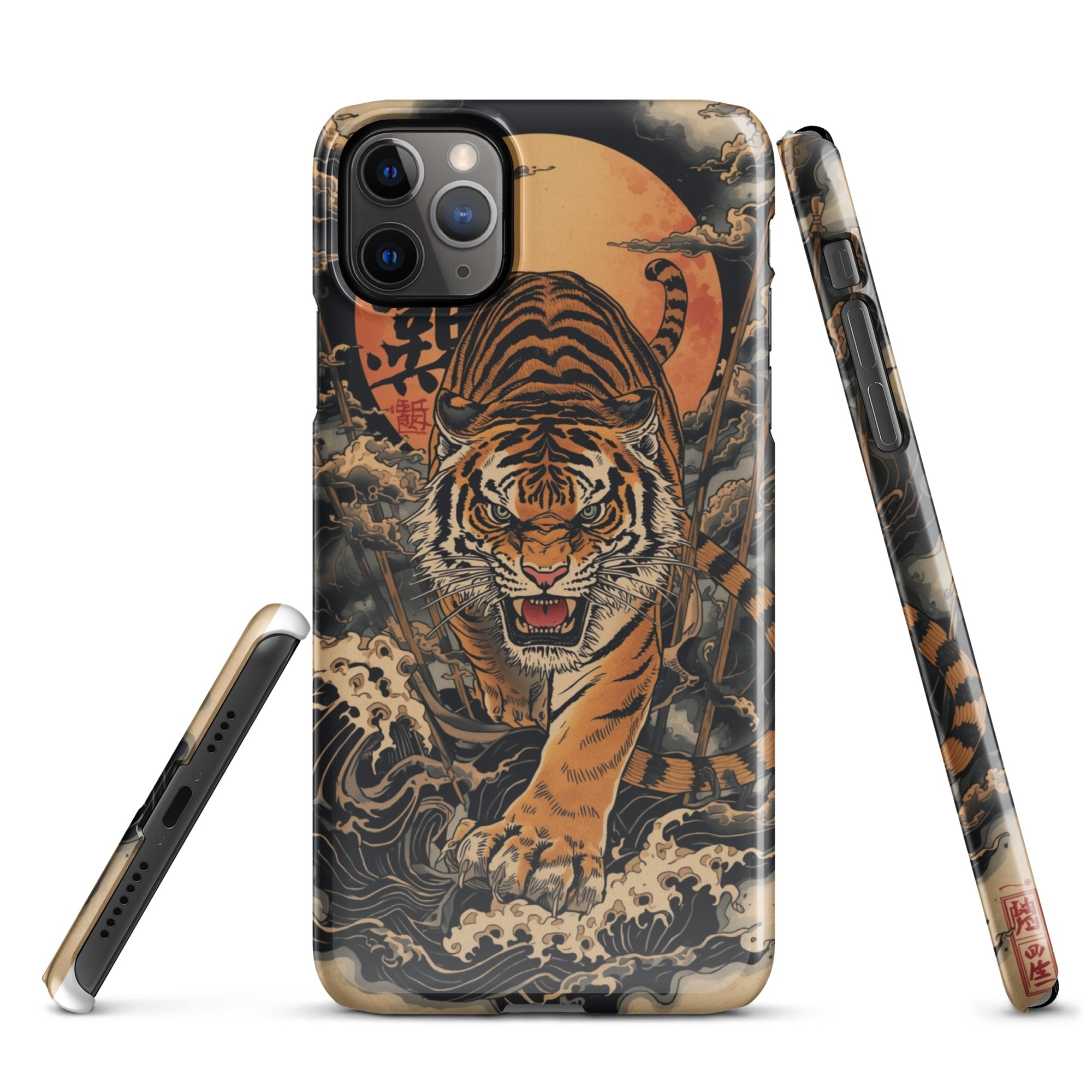 Foto di - Cover Resistente e Compatibile con Ricarica Wireless iPhone – Tigre Giapponese-Smartphone-Biiply