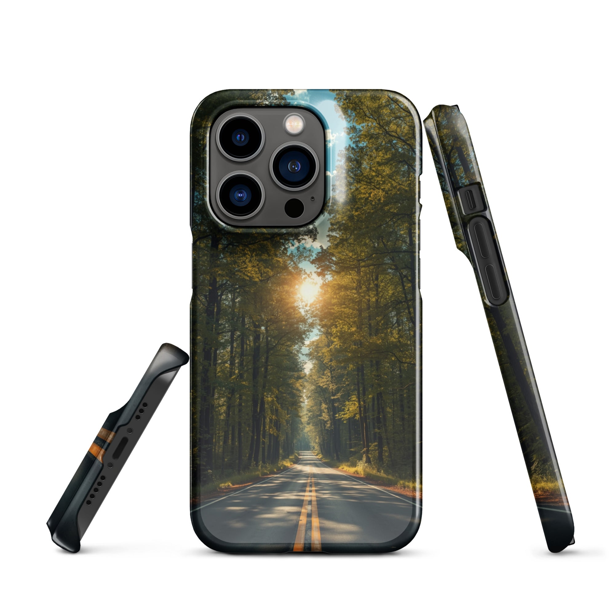 Foto di - Cover Resistente e Compatibile con Ricarica Wireless iPhone – Tree Lined Street-Smartphone-Biiply
