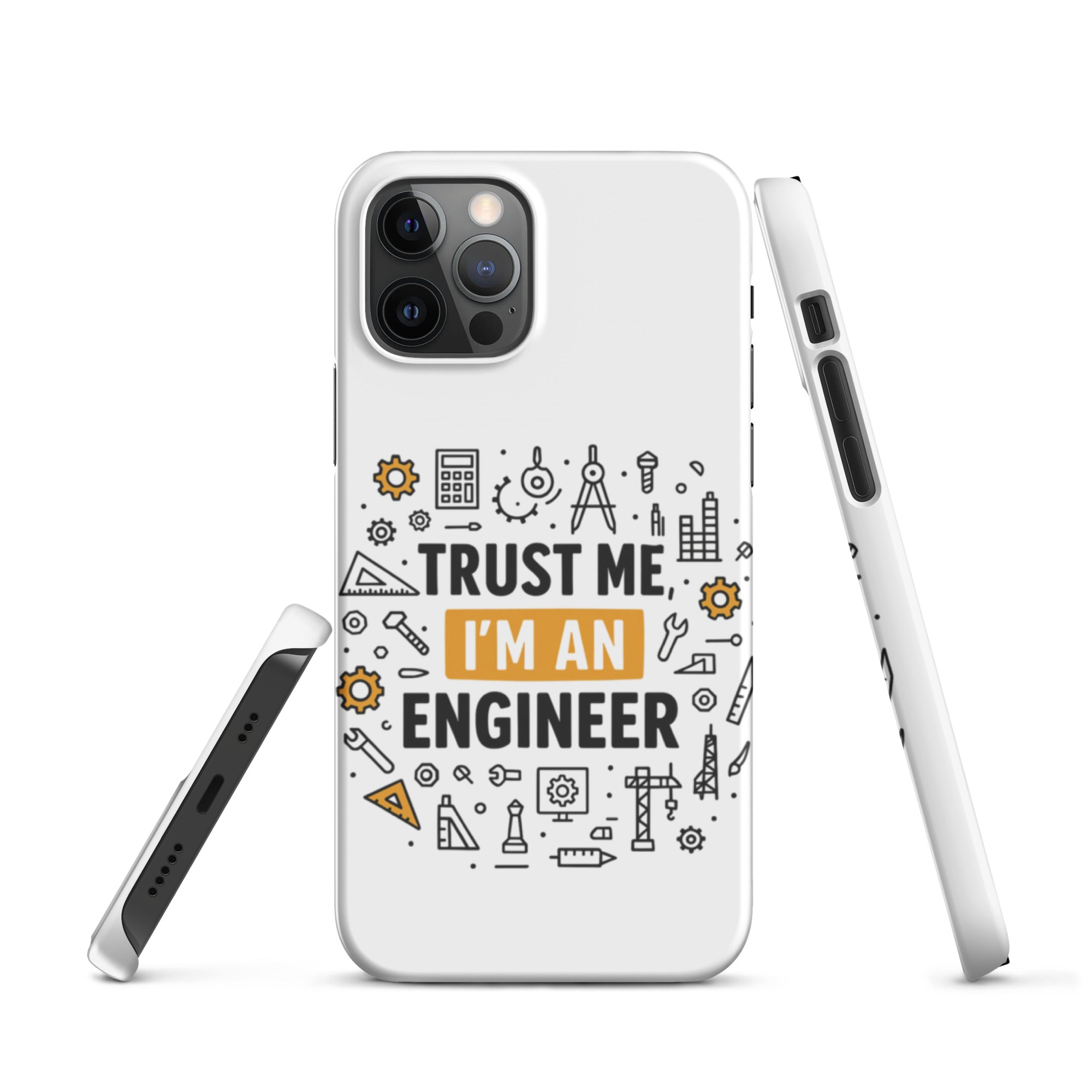 Foto di - Cover Resistente e Compatibile con Ricarica Wireless iPhone – Trust Me i'm an engineer-Smartphone-Biiply