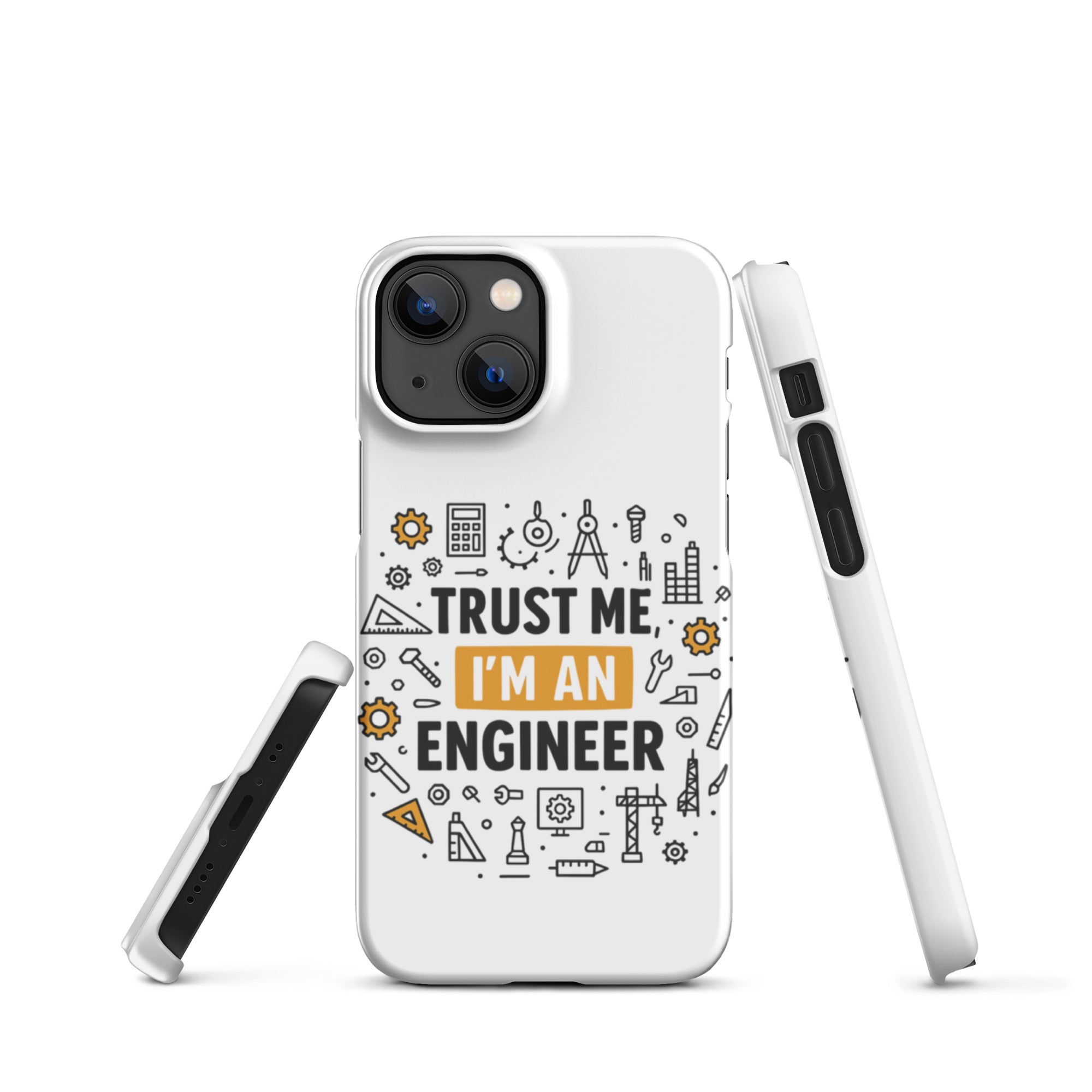 Foto di - Cover Resistente e Compatibile con Ricarica Wireless iPhone – Trust Me i'm an engineer-Smartphone-Biiply