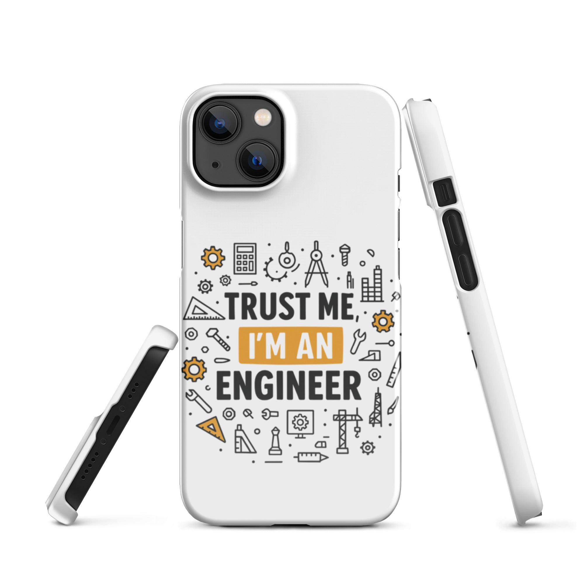 Foto di - Cover Resistente e Compatibile con Ricarica Wireless iPhone – Trust Me i'm an engineer-Smartphone-Biiply