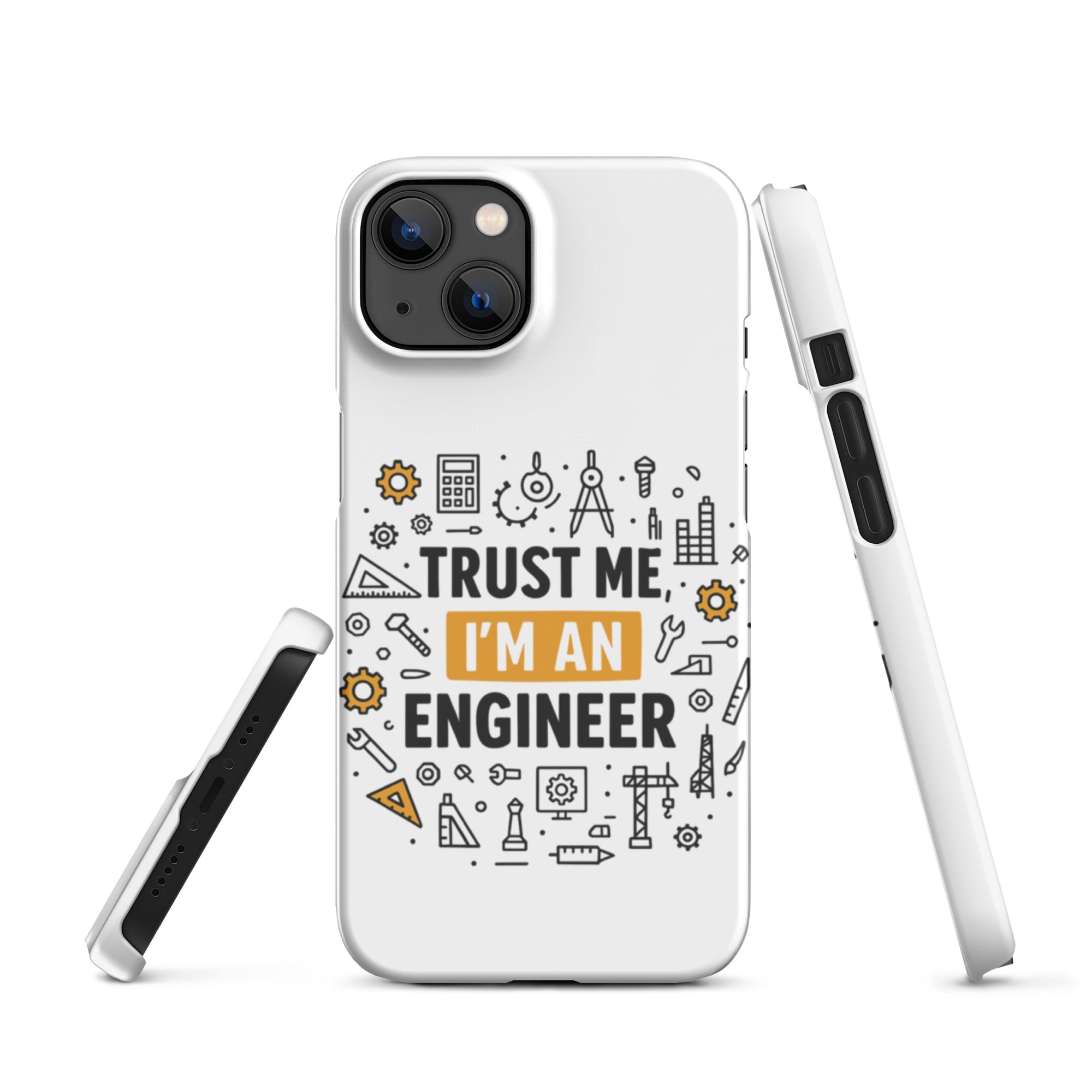 Foto di - Cover Resistente e Compatibile con Ricarica Wireless iPhone – Trust Me i'm an engineer-Smartphone-Biiply