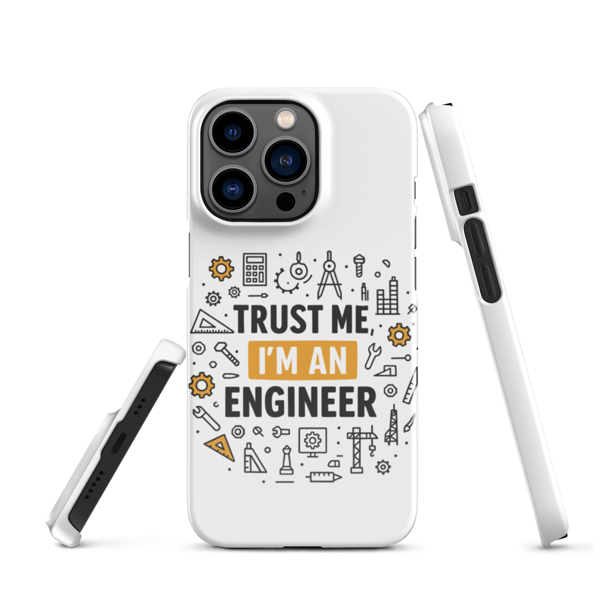 Foto di - Cover Resistente e Compatibile con Ricarica Wireless iPhone – Trust Me i'm an engineer-Smartphone-Biiply