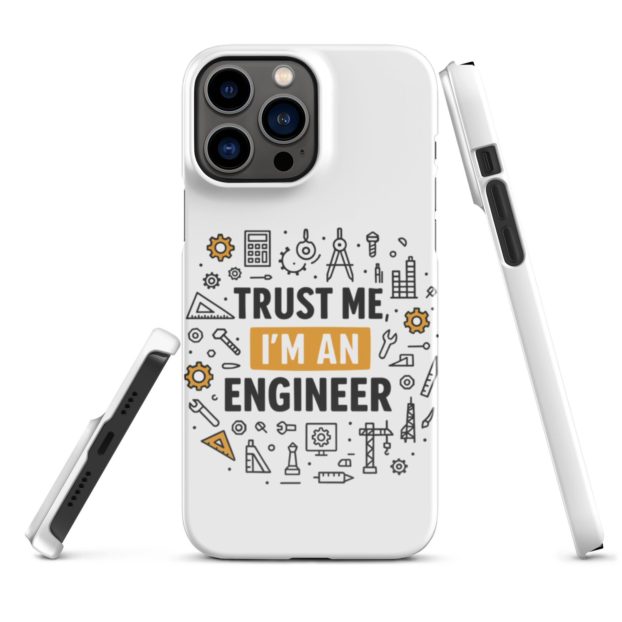 Foto di - Cover Resistente e Compatibile con Ricarica Wireless iPhone – Trust Me i'm an engineer-Smartphone-Biiply