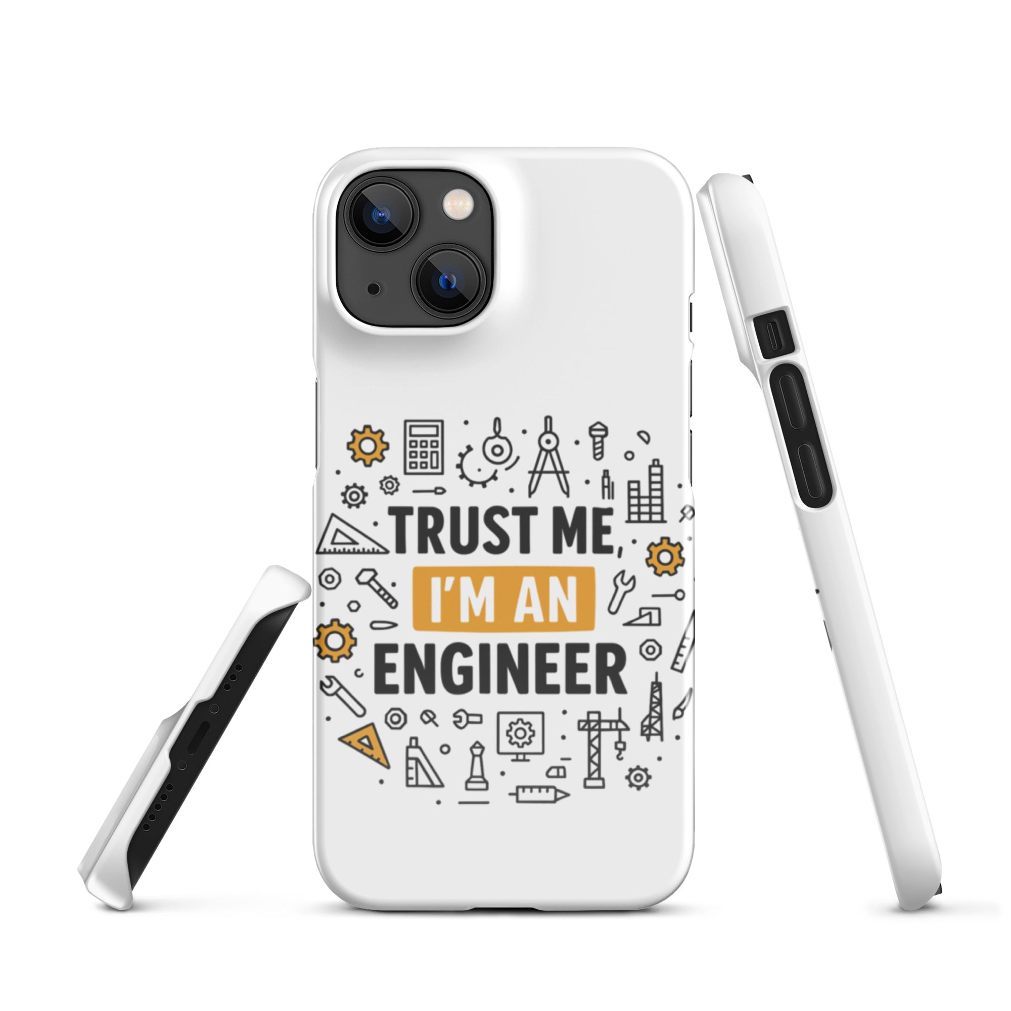 Foto di - Cover Resistente e Compatibile con Ricarica Wireless iPhone – Trust Me i'm an engineer-Smartphone-Biiply