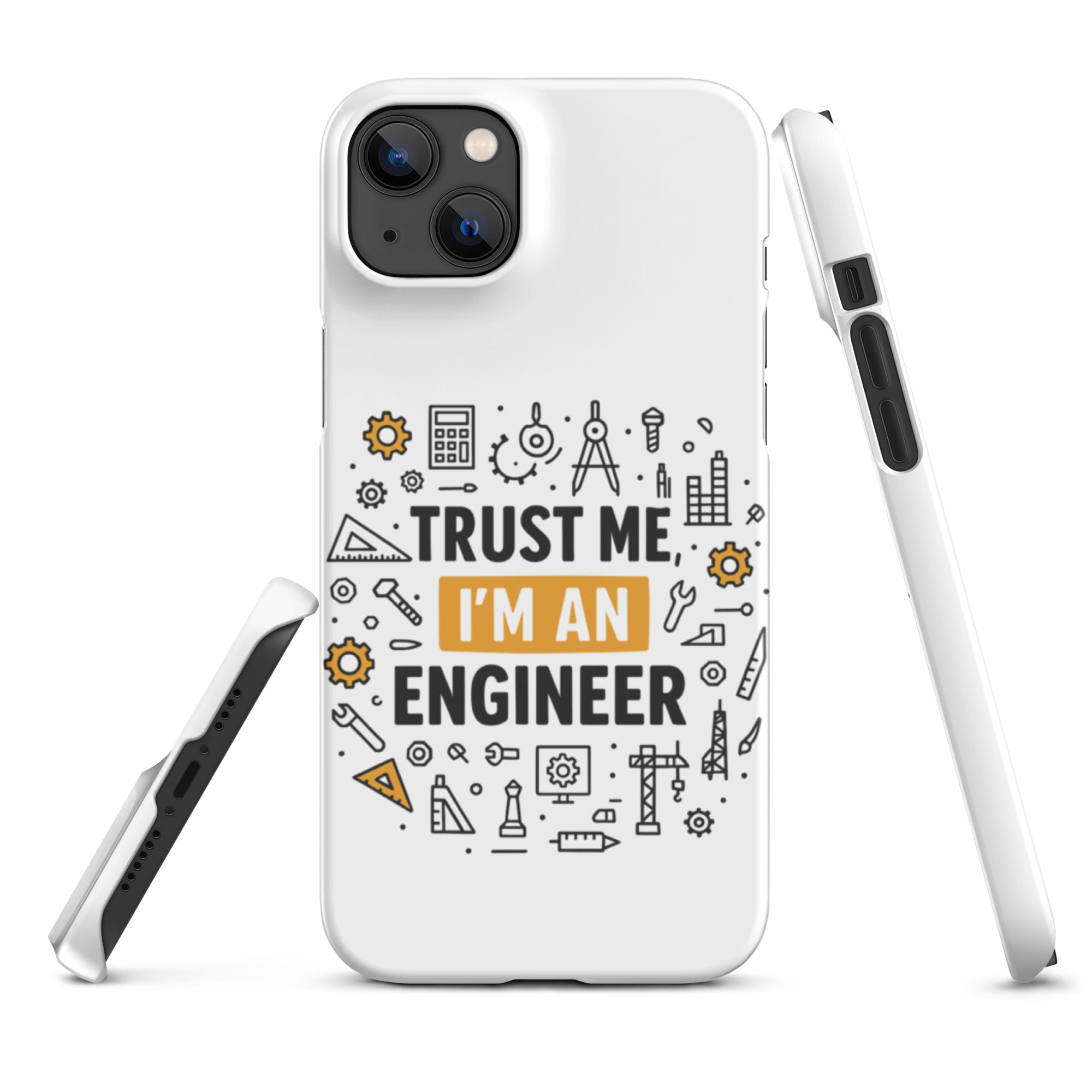 Foto di - Cover Resistente e Compatibile con Ricarica Wireless iPhone – Trust Me i'm an engineer-Smartphone-Biiply