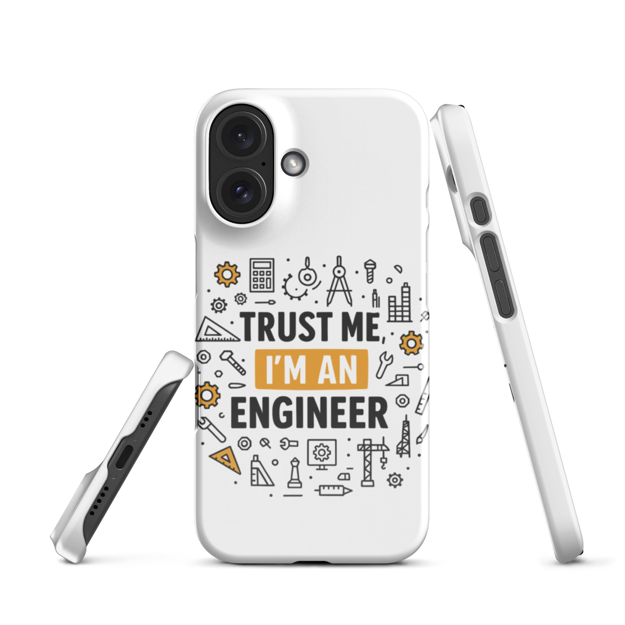 Foto di - Cover Resistente e Compatibile con Ricarica Wireless iPhone – Trust Me i'm an engineer-Smartphone-Biiply