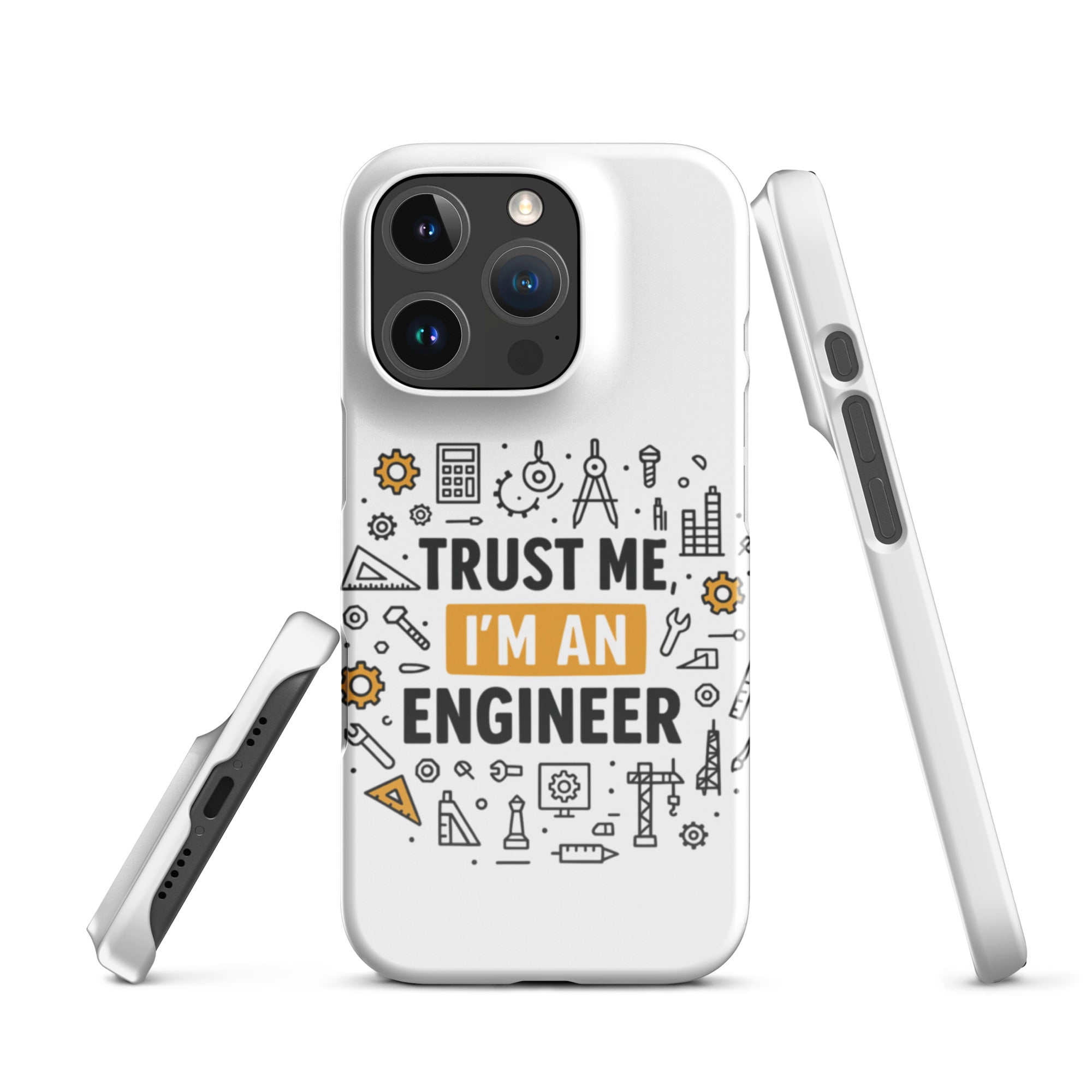 Foto di - Cover Resistente e Compatibile con Ricarica Wireless iPhone – Trust Me i'm an engineer-Smartphone-Biiply