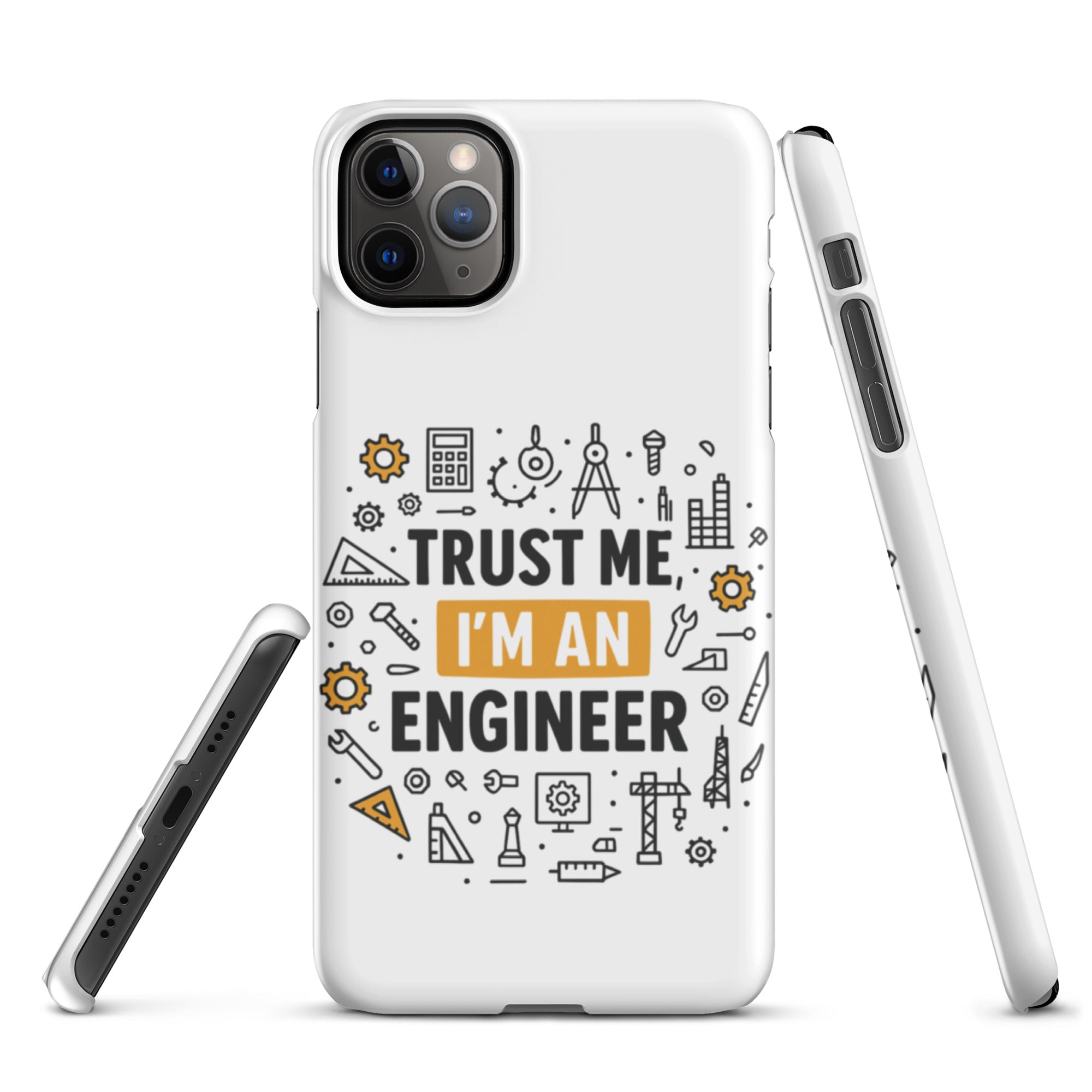 Foto di - Cover Resistente e Compatibile con Ricarica Wireless iPhone – Trust Me i'm an engineer-Smartphone-Biiply