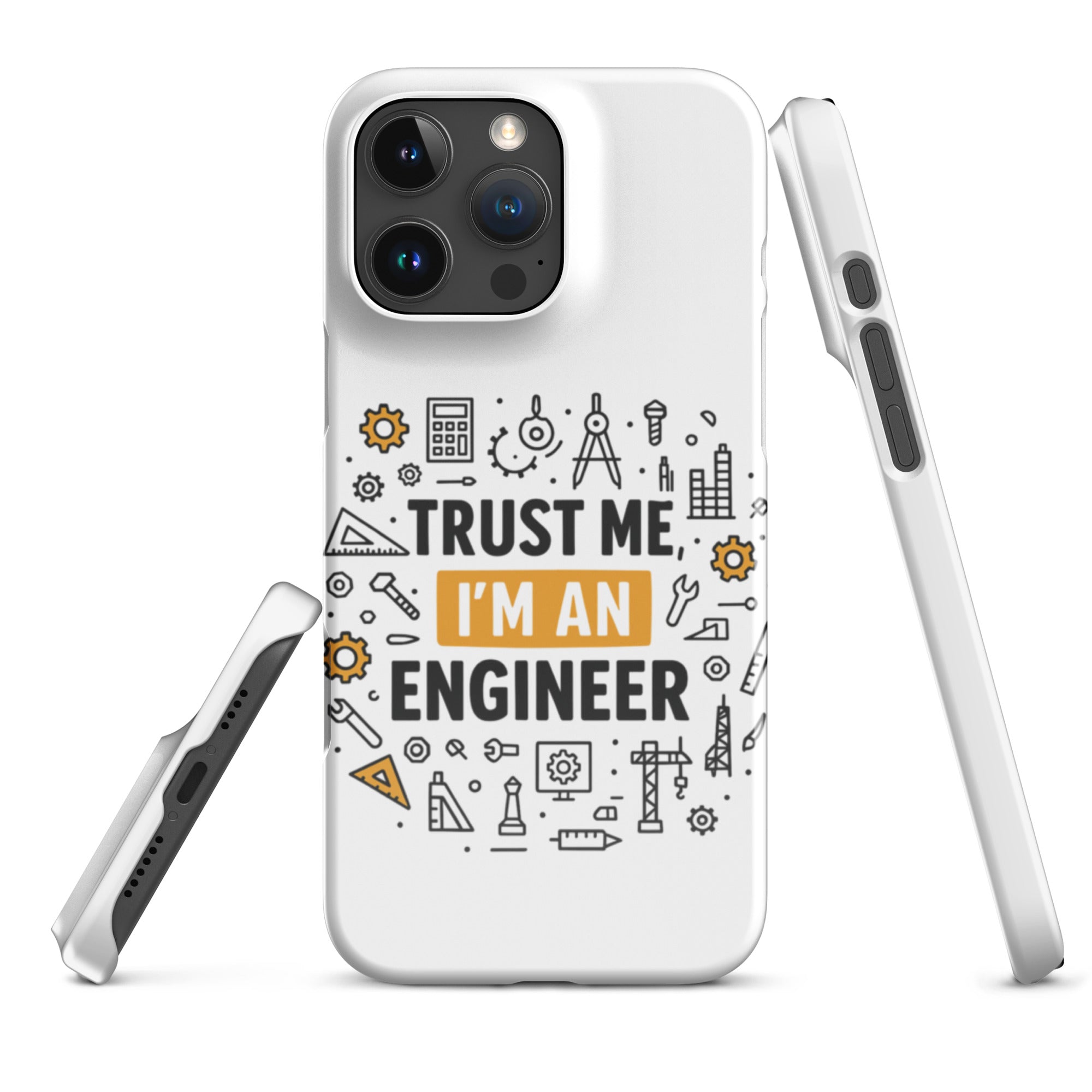 Foto di - Cover Resistente e Compatibile con Ricarica Wireless iPhone – Trust Me i'm an engineer-Smartphone-Biiply