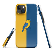 Foto di - Cover Resistente e Compatibile con Ricarica Wireless iPhone – Uccellino Giallo Blu-Smartphone-Biiply