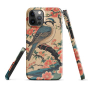 Foto di - Cover Resistente e Compatibile con Ricarica Wireless iPhone – Uccellino Stile Giapponese-Smartphone-Biiply