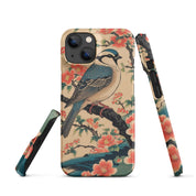 Foto di - Cover Resistente e Compatibile con Ricarica Wireless iPhone – Uccellino Stile Giapponese-Smartphone-Biiply