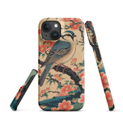 Foto di - Cover Resistente e Compatibile con Ricarica Wireless iPhone – Uccellino Stile Giapponese-Smartphone-Biiply