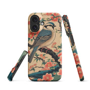 Foto di - Cover Resistente e Compatibile con Ricarica Wireless iPhone – Uccellino Stile Giapponese-Smartphone-Biiply