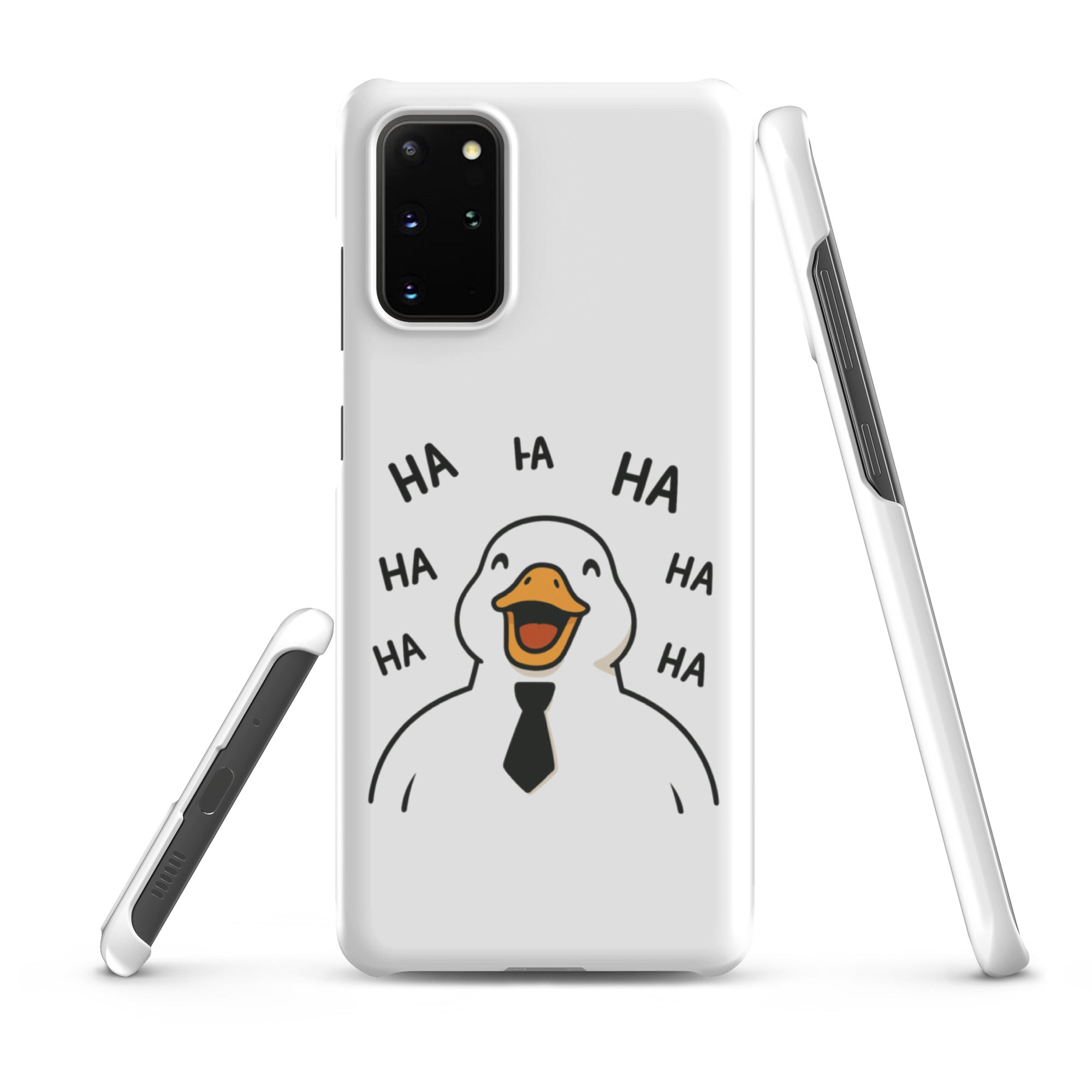 Foto di - Cover Resistente e Sottile Samsung - Compatibile con Ricarica Wireless - Anatra Che Ride-Smartphone-Biiply