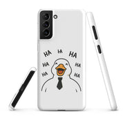 Foto di - Cover Resistente e Sottile Samsung - Compatibile con Ricarica Wireless - Anatra Che Ride-Smartphone-Biiply