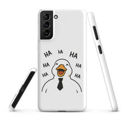 Foto di - Cover Resistente e Sottile Samsung - Compatibile con Ricarica Wireless - Anatra Che Ride-Smartphone-Biiply