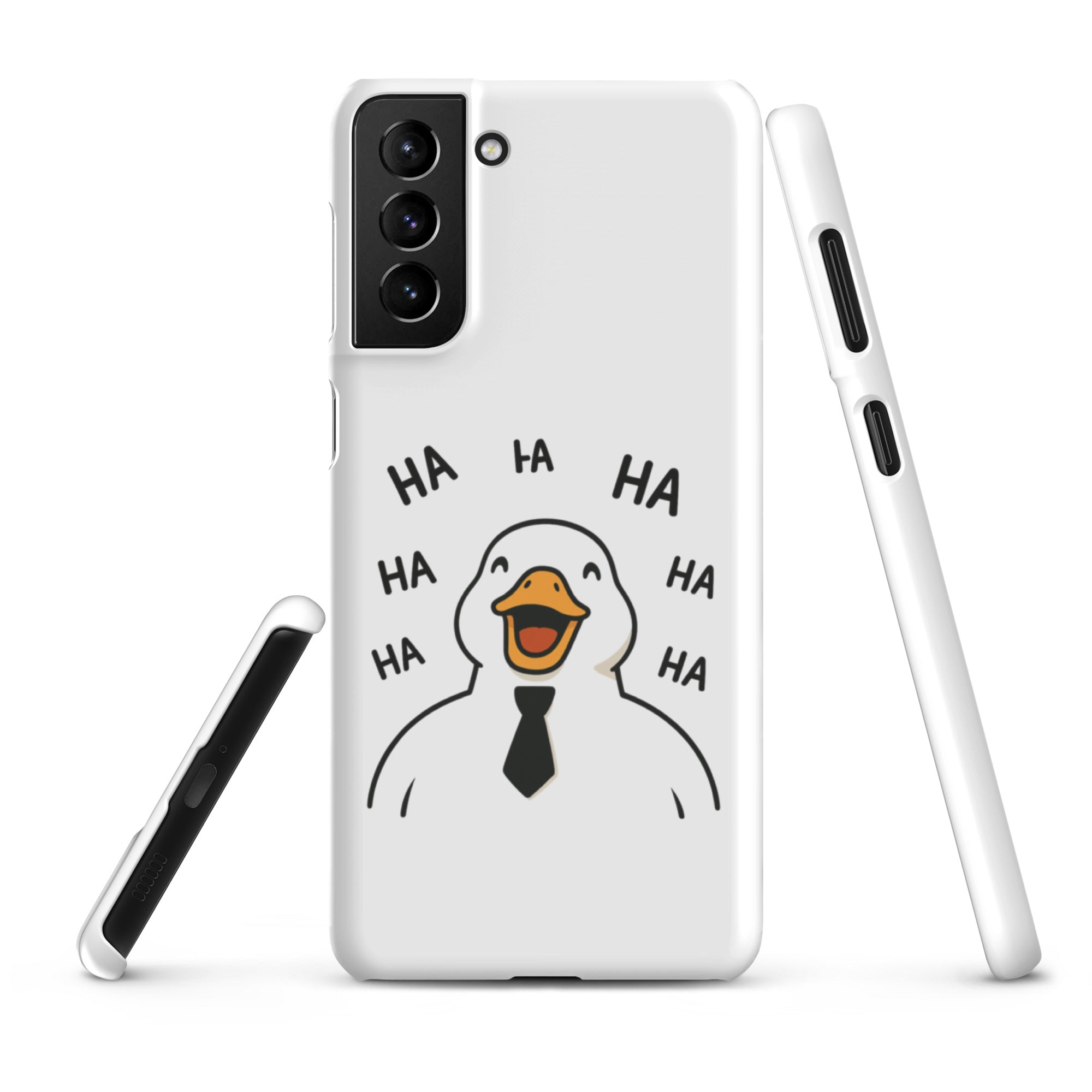 Foto di - Cover Resistente e Sottile Samsung - Compatibile con Ricarica Wireless - Anatra Che Ride-Smartphone-Biiply