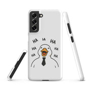 Foto di - Cover Resistente e Sottile Samsung - Compatibile con Ricarica Wireless - Anatra Che Ride-Smartphone-Biiply