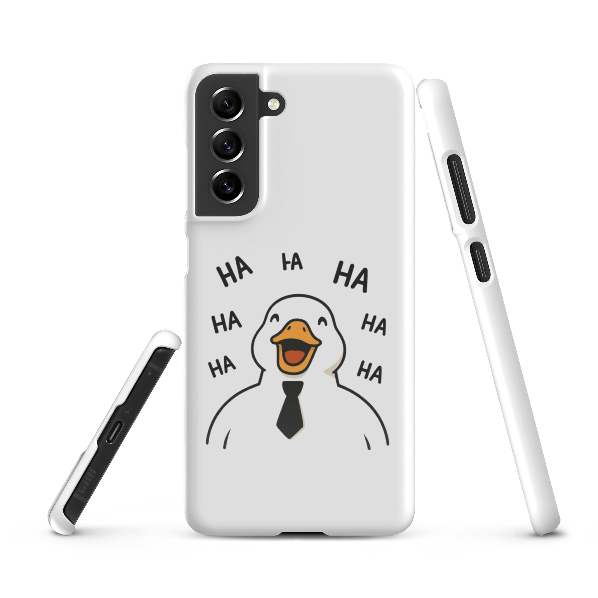 Foto di - Cover Resistente e Sottile Samsung - Compatibile con Ricarica Wireless - Anatra Che Ride-Smartphone-Biiply