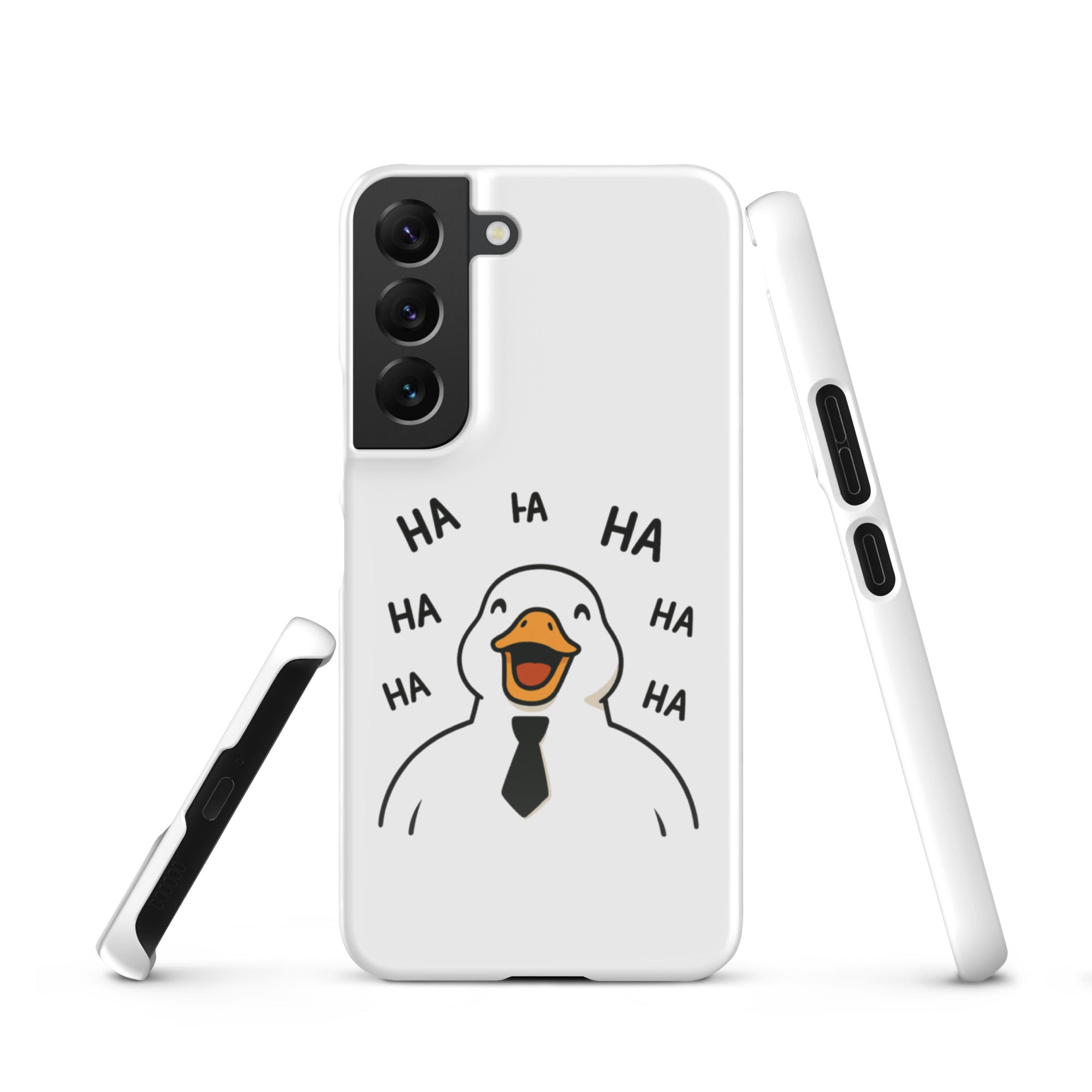 Foto di - Cover Resistente e Sottile Samsung - Compatibile con Ricarica Wireless - Anatra Che Ride-Smartphone-Biiply