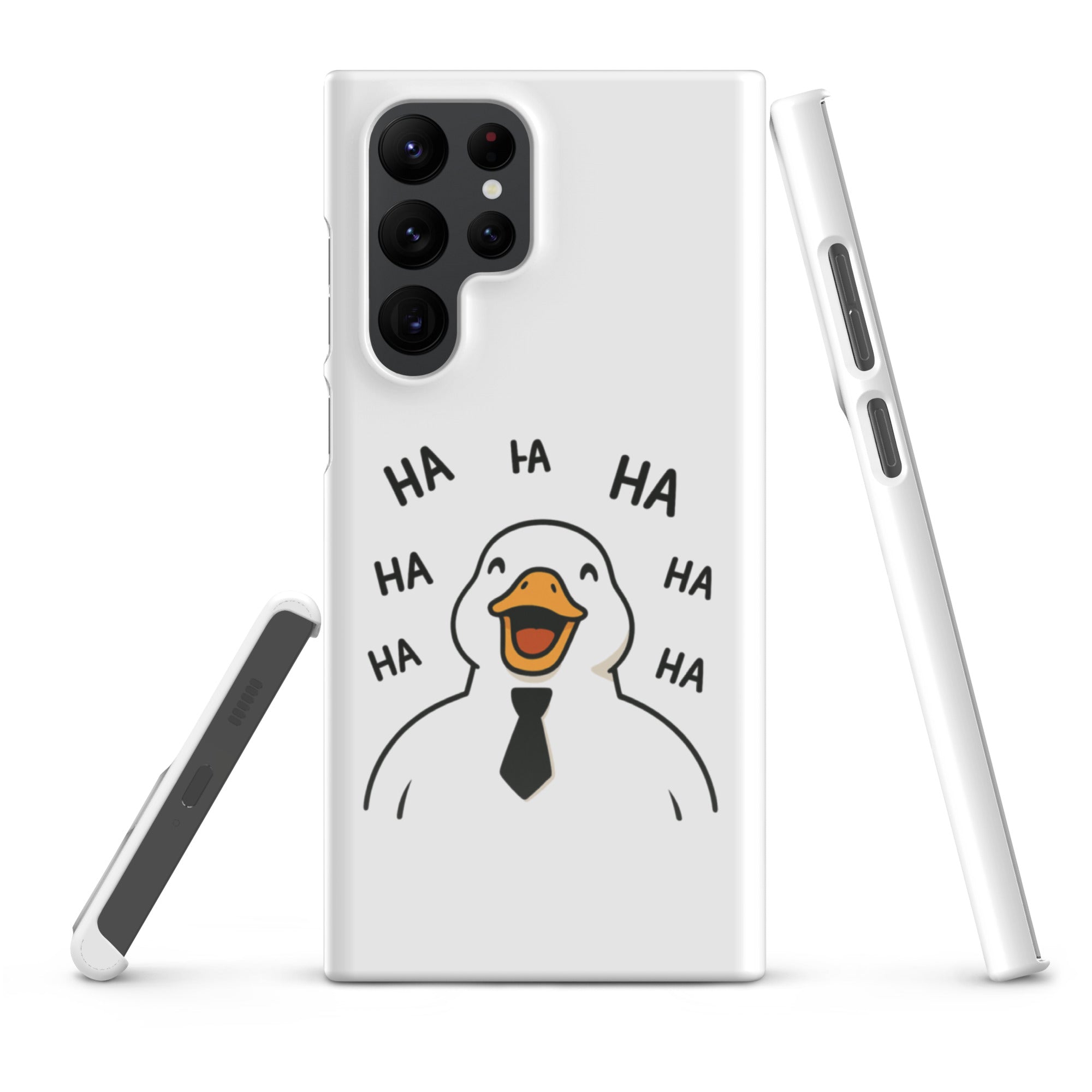 Foto di - Cover Resistente e Sottile Samsung - Compatibile con Ricarica Wireless - Anatra Che Ride-Smartphone-Biiply