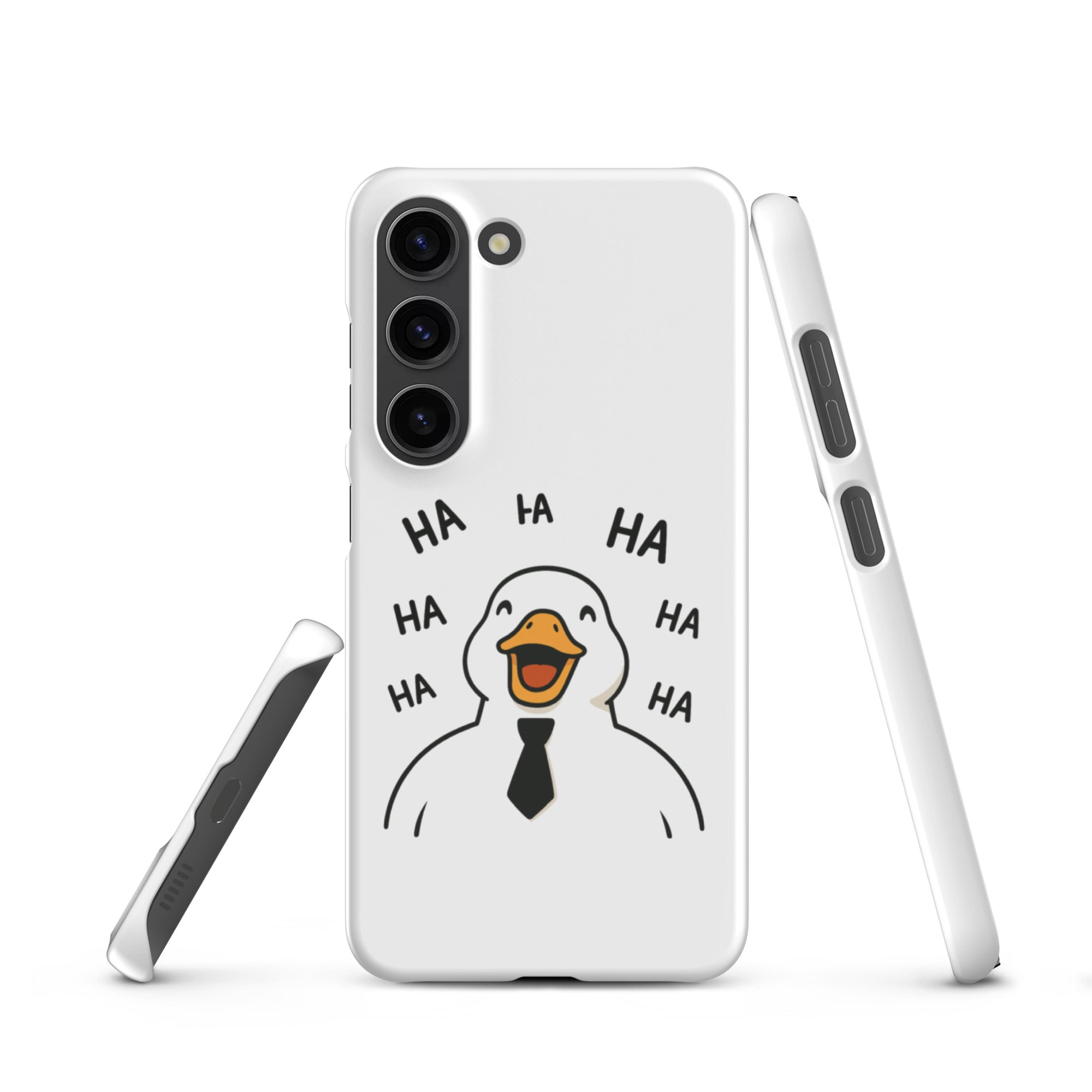 Foto di - Cover Resistente e Sottile Samsung - Compatibile con Ricarica Wireless - Anatra Che Ride-Smartphone-Biiply