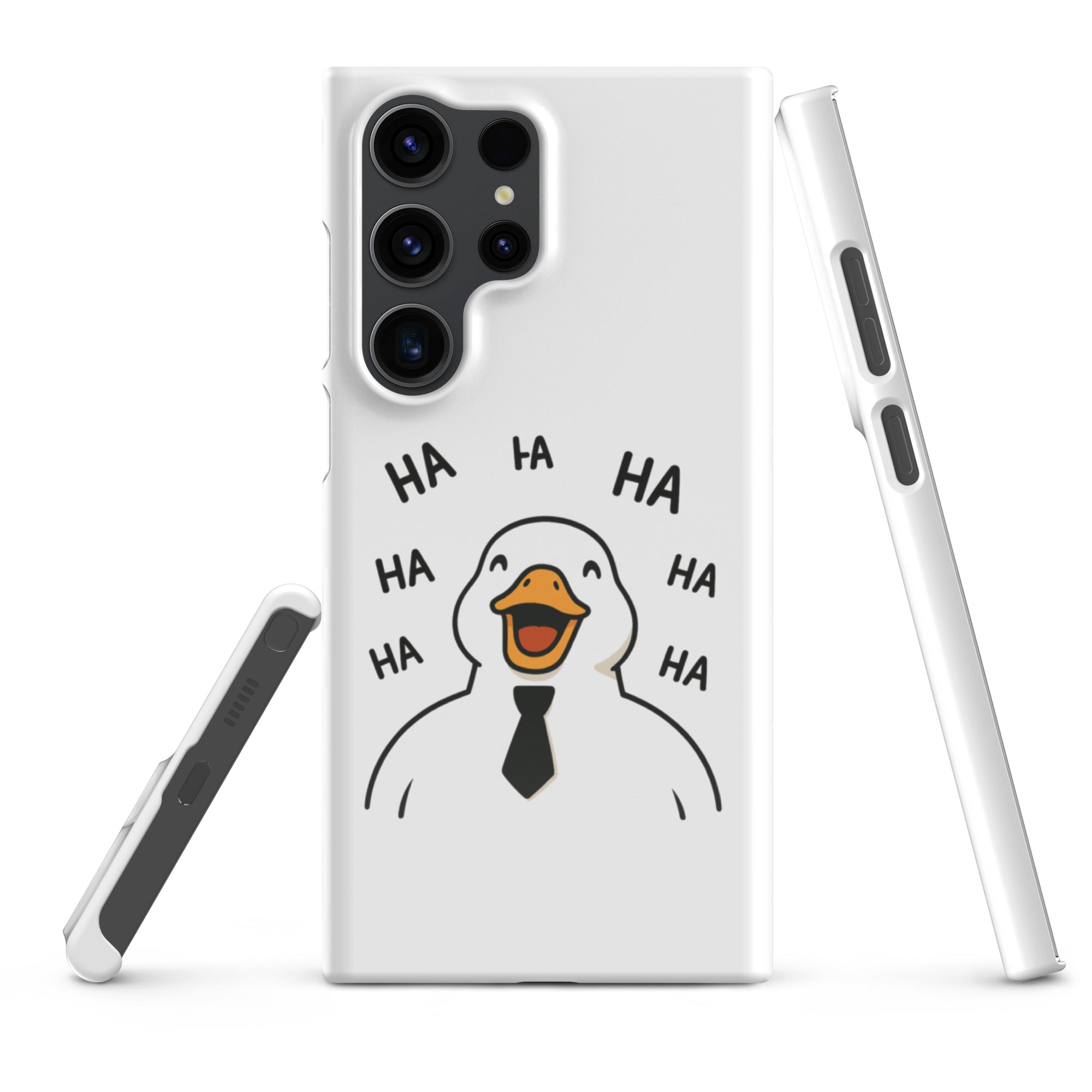 Foto di - Cover Resistente e Sottile Samsung - Compatibile con Ricarica Wireless - Anatra Che Ride-Smartphone-Biiply