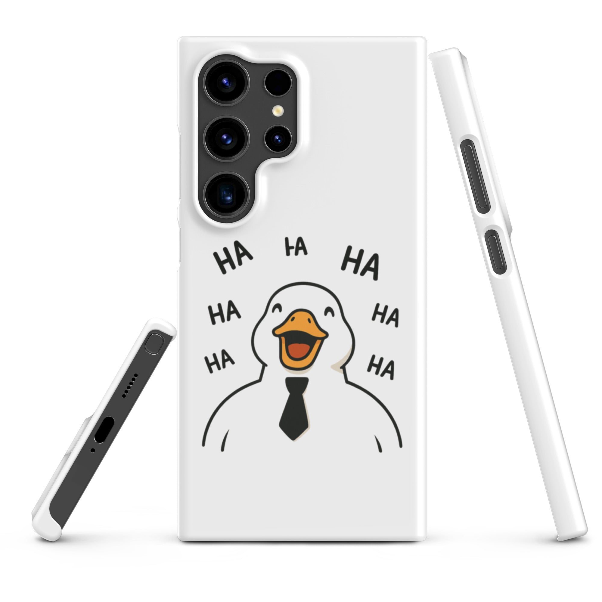 Foto di - Cover Resistente e Sottile Samsung - Compatibile con Ricarica Wireless - Anatra Che Ride-Smartphone-Biiply