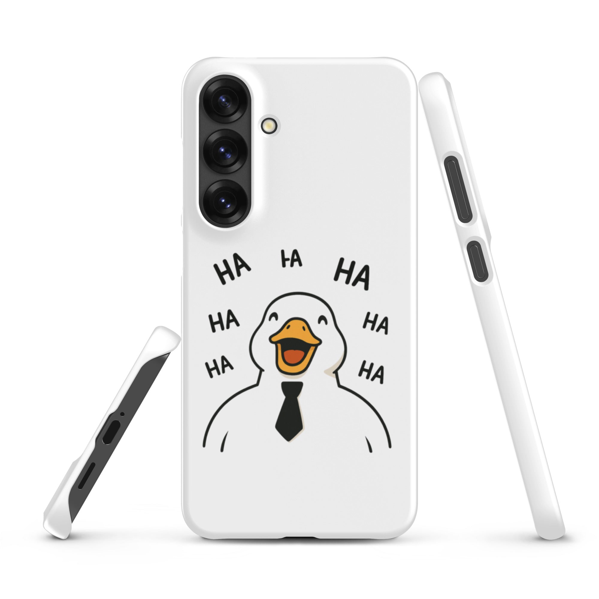 Foto di - Cover Resistente e Sottile Samsung - Compatibile con Ricarica Wireless - Anatra Che Ride-Smartphone-Biiply