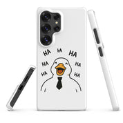 Foto di - Cover Resistente e Sottile Samsung - Compatibile con Ricarica Wireless - Anatra Che Ride-Smartphone-Biiply