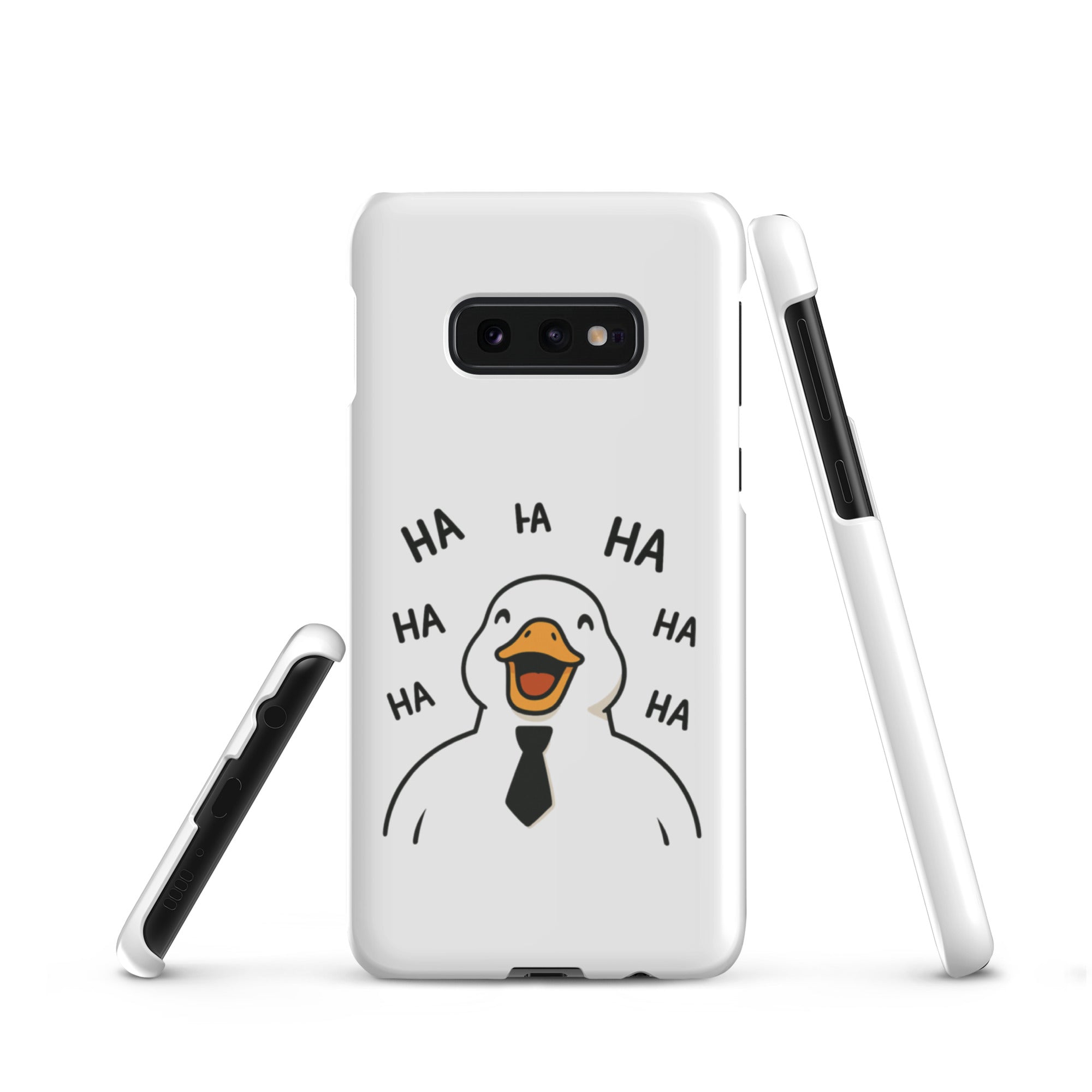 Foto di - Cover Resistente e Sottile Samsung - Compatibile con Ricarica Wireless - Anatra Che Ride-Smartphone-Biiply