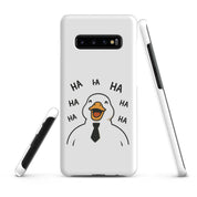 Foto di - Cover Resistente e Sottile Samsung - Compatibile con Ricarica Wireless - Anatra Che Ride-Smartphone-Biiply