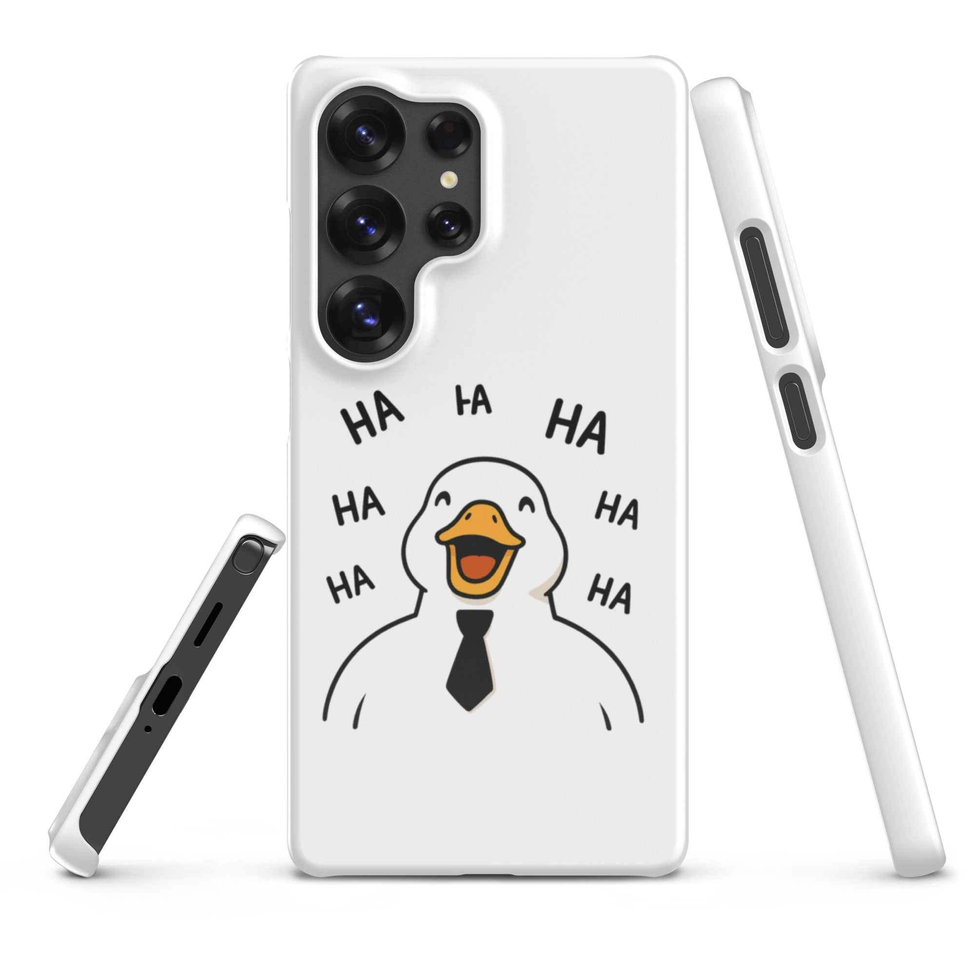 Foto di - Cover Resistente e Sottile Samsung - Compatibile con Ricarica Wireless - Anatra Che Ride-Smartphone-Biiply