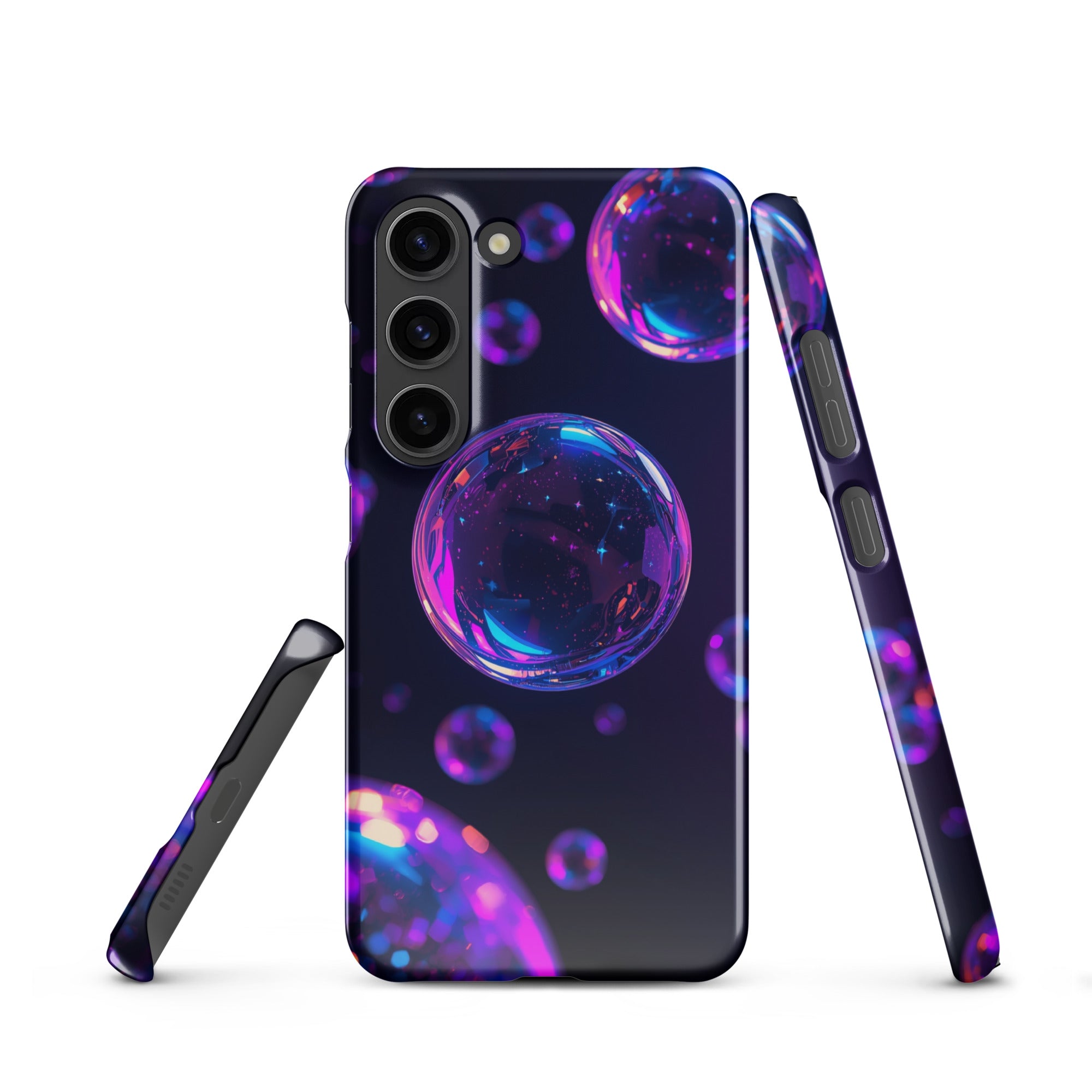 Foto di - Cover Resistente e Sottile Samsung - Compatibile con Ricarica Wireless - Bolle Viola Super Realistiche-Smartphone-Biiply