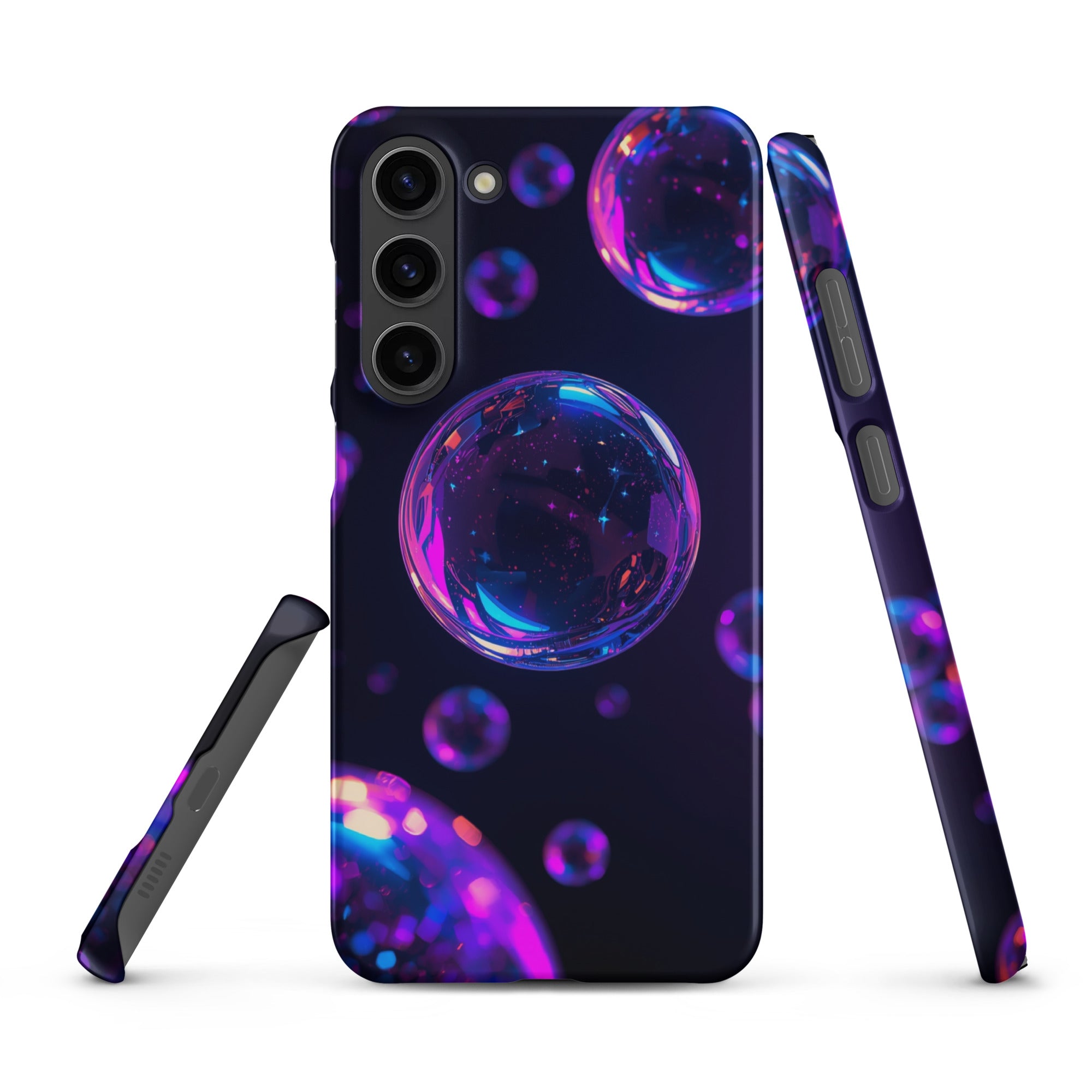 Foto di - Cover Resistente e Sottile Samsung - Compatibile con Ricarica Wireless - Bolle Viola Super Realistiche-Smartphone-Biiply