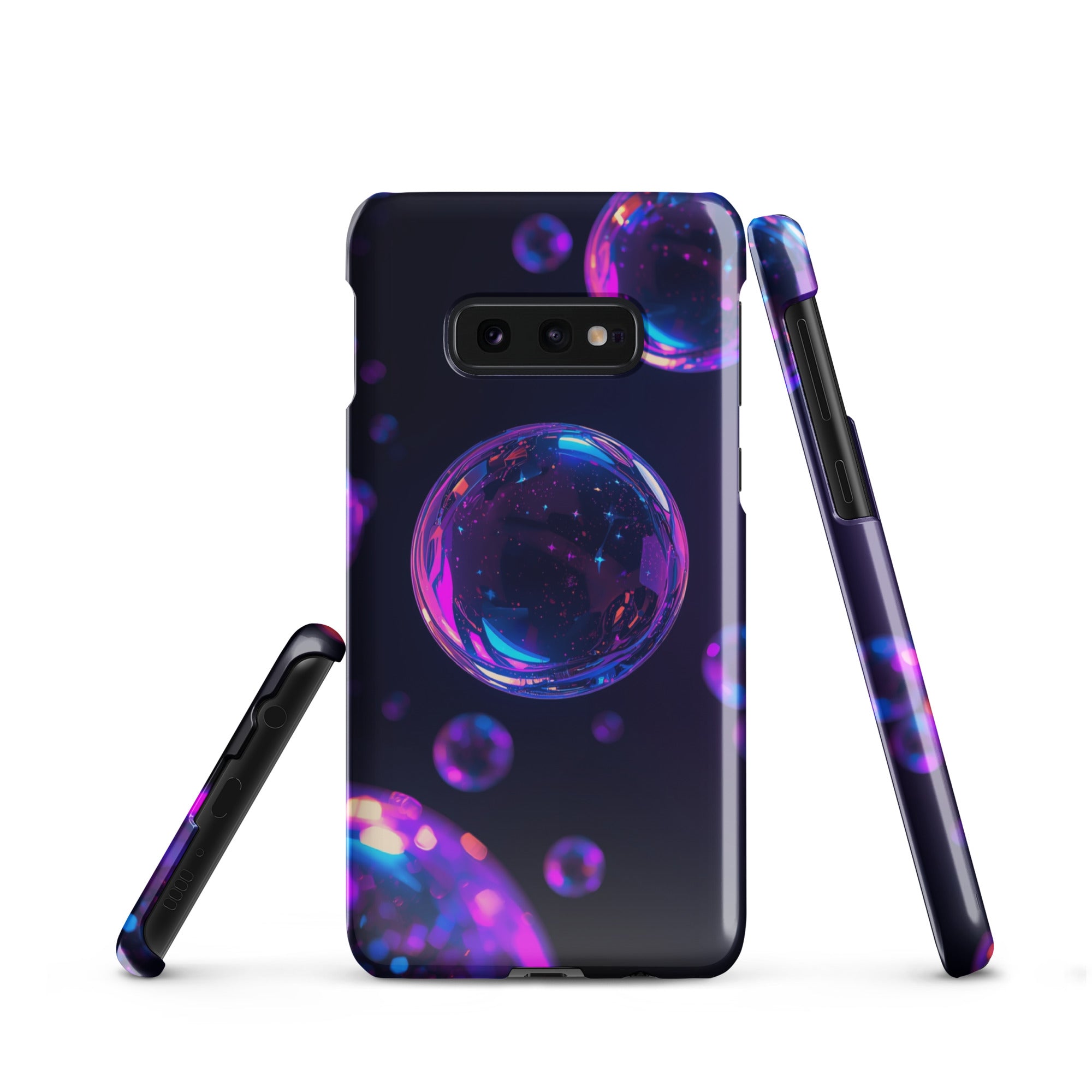 Foto di - Cover Resistente e Sottile Samsung - Compatibile con Ricarica Wireless - Bolle Viola Super Realistiche-Smartphone-Biiply