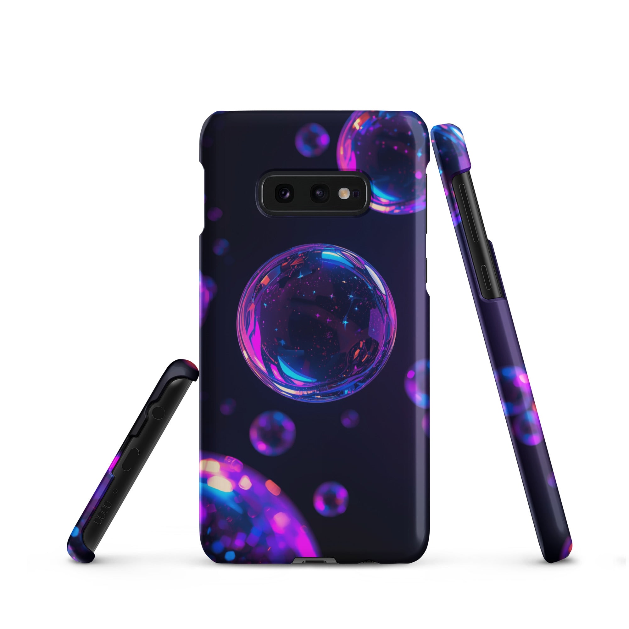 Foto di - Cover Resistente e Sottile Samsung - Compatibile con Ricarica Wireless - Bolle Viola Super Realistiche-Smartphone-Biiply