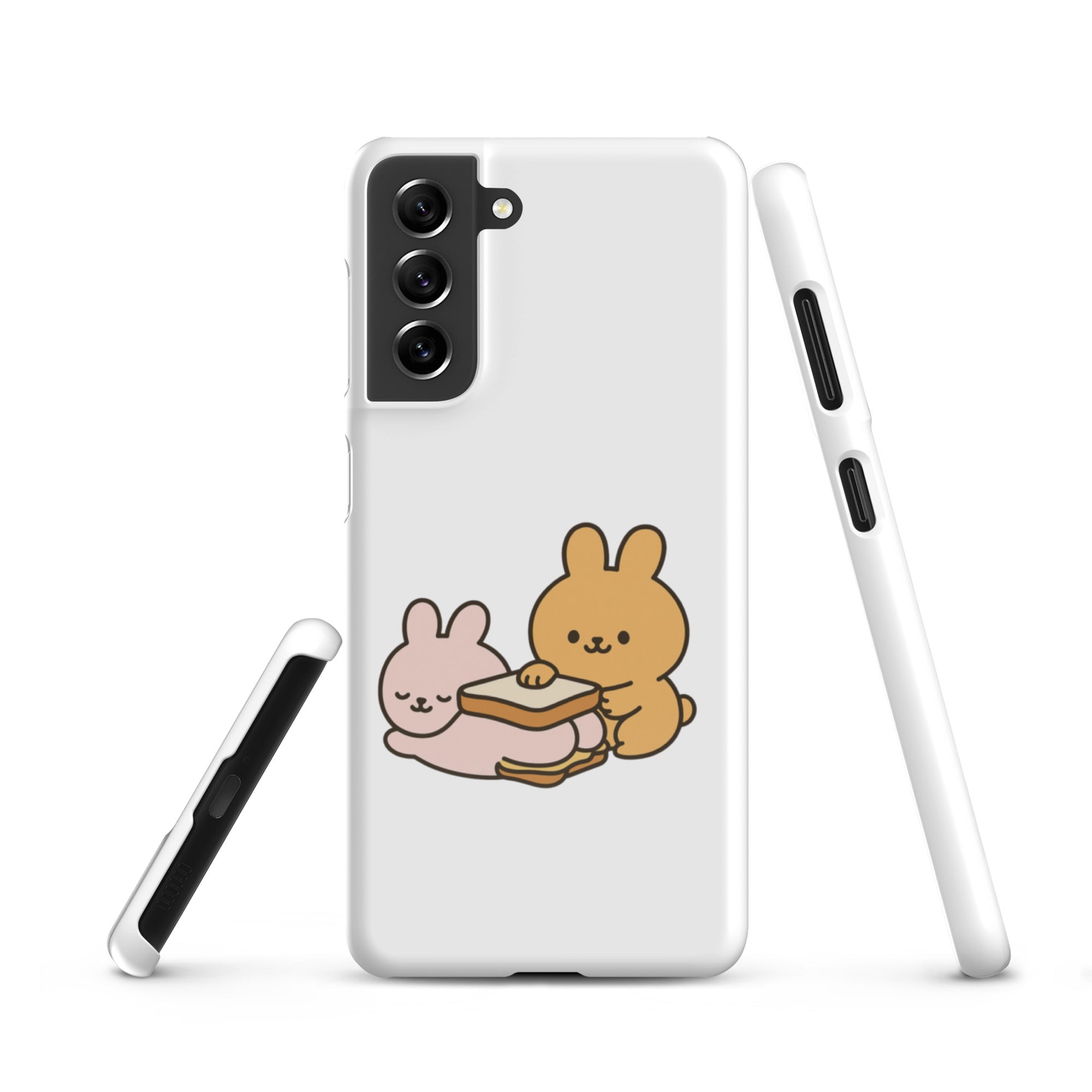 Foto di - Cover Resistente e Sottile Samsung - Compatibile con Ricarica Wireless - Conigli Kawaii-Smartphone-Biiply