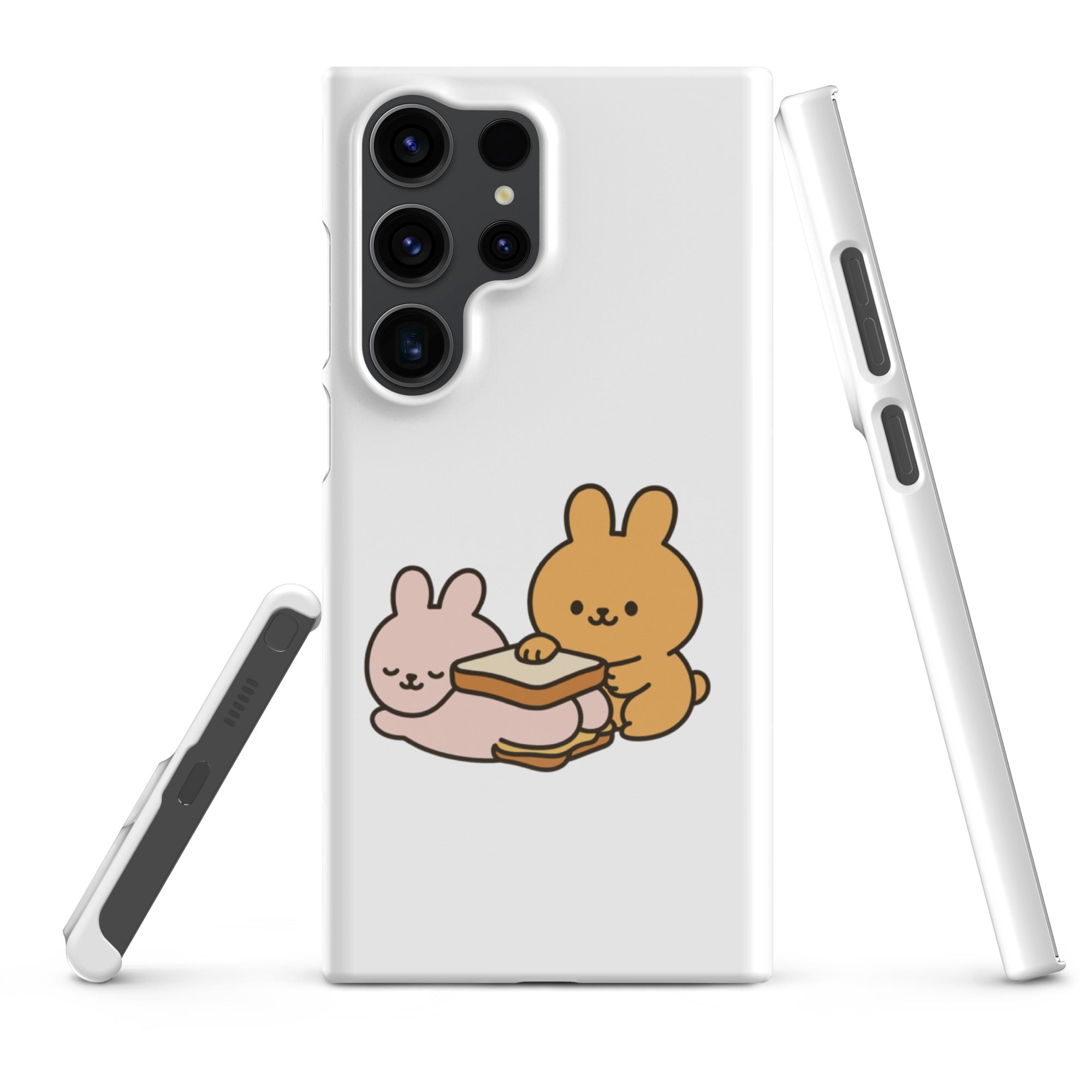 Foto di - Cover Resistente e Sottile Samsung - Compatibile con Ricarica Wireless - Conigli Kawaii-Smartphone-Biiply