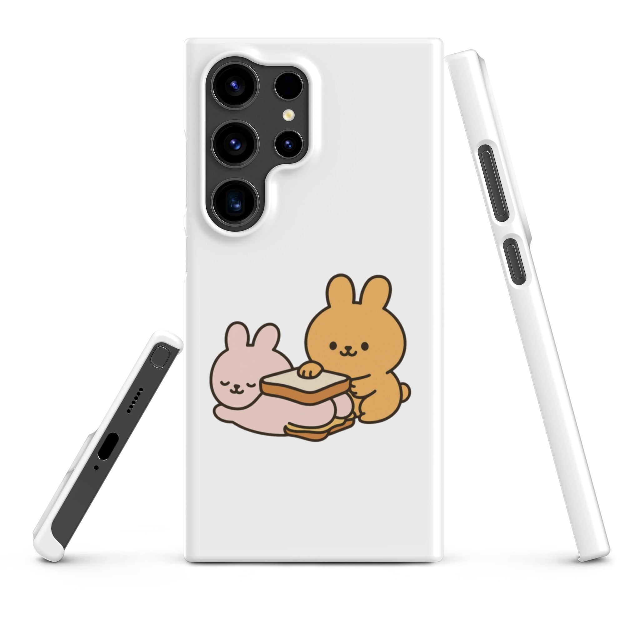 Foto di - Cover Resistente e Sottile Samsung - Compatibile con Ricarica Wireless - Conigli Kawaii-Smartphone-Biiply