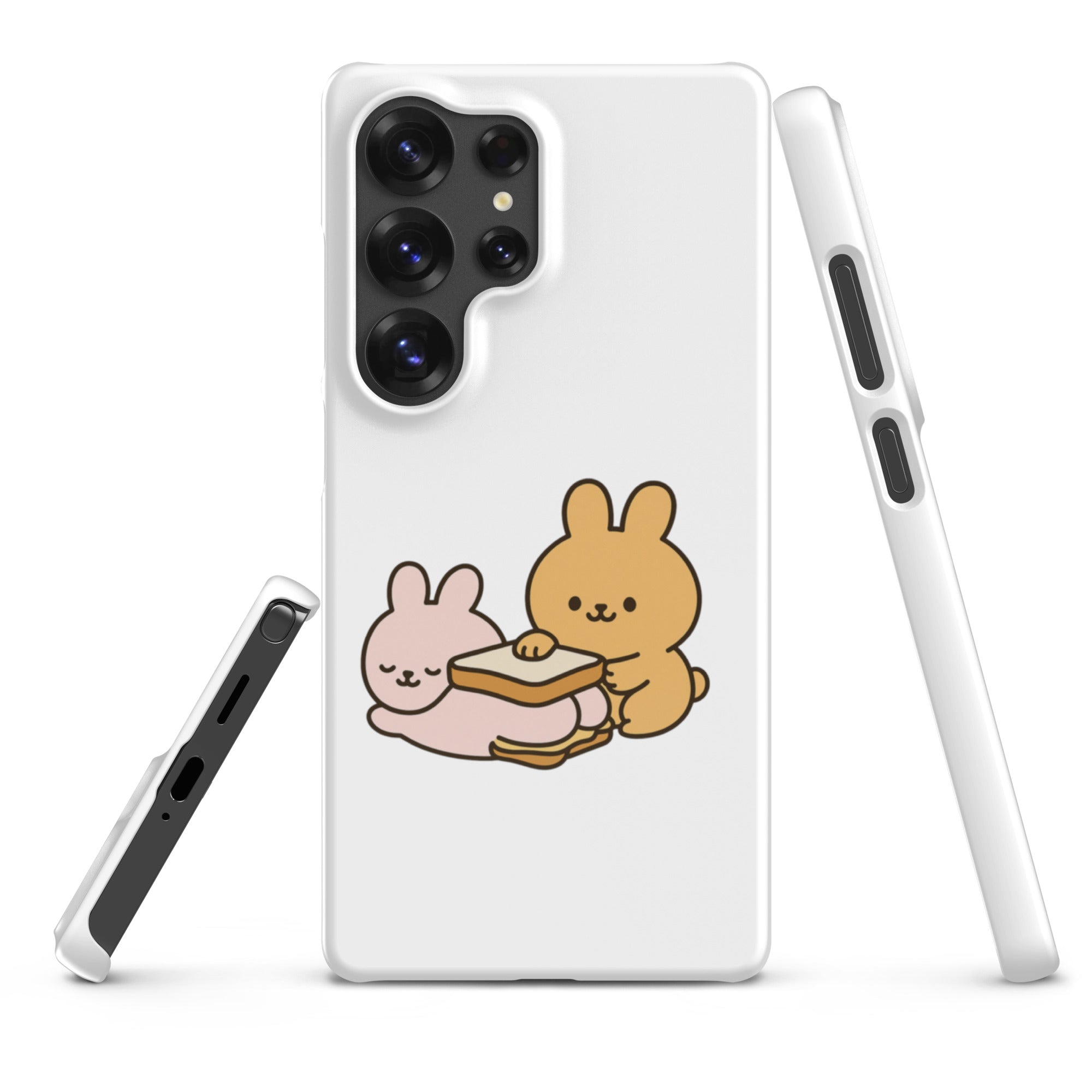 Foto di - Cover Resistente e Sottile Samsung - Compatibile con Ricarica Wireless - Conigli Kawaii-Smartphone-Biiply