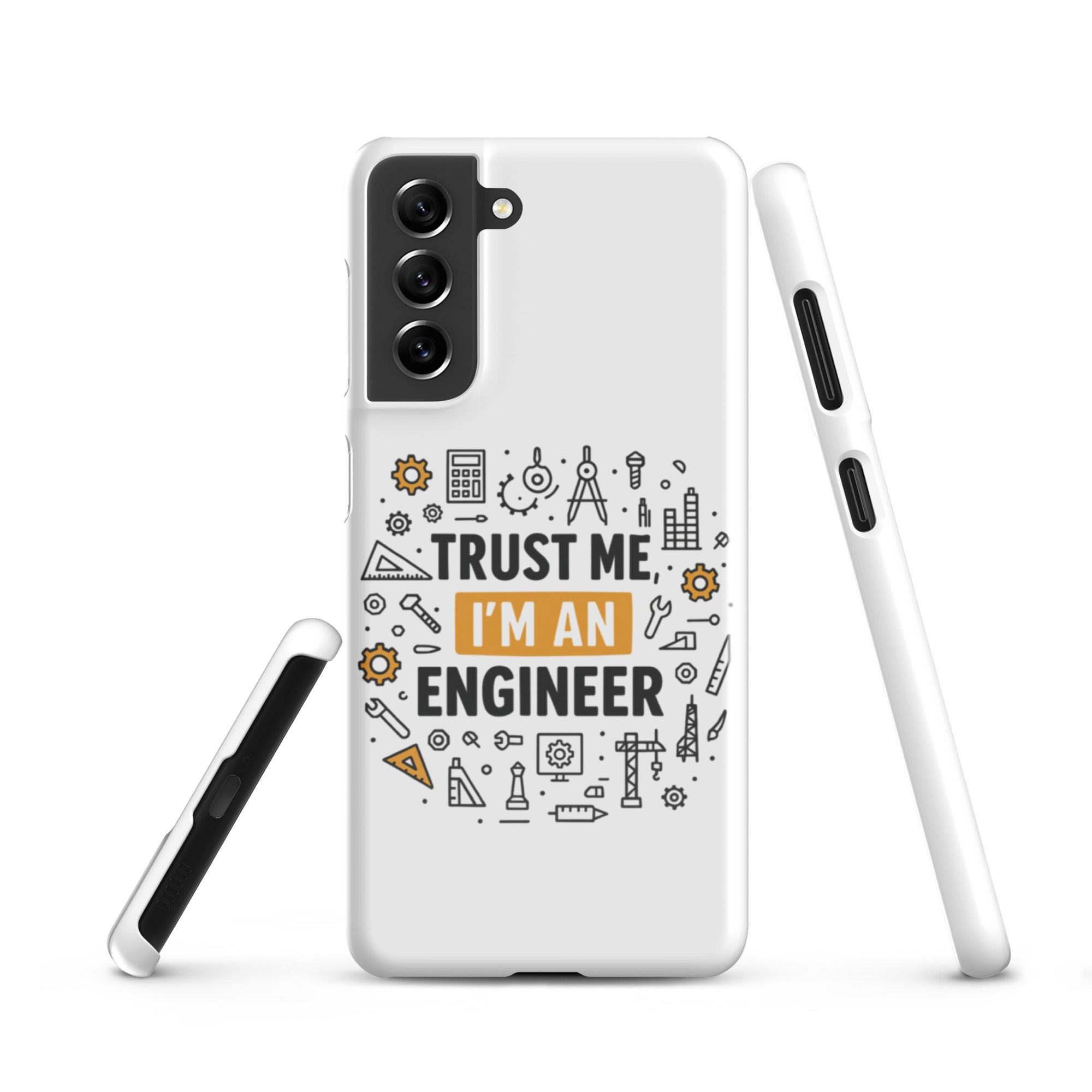 Foto di - Cover Resistente e Sottile Samsung - Compatibile con Ricarica Wireless - Fidati Di me sono un ingegnere-Smartphone-Biiply