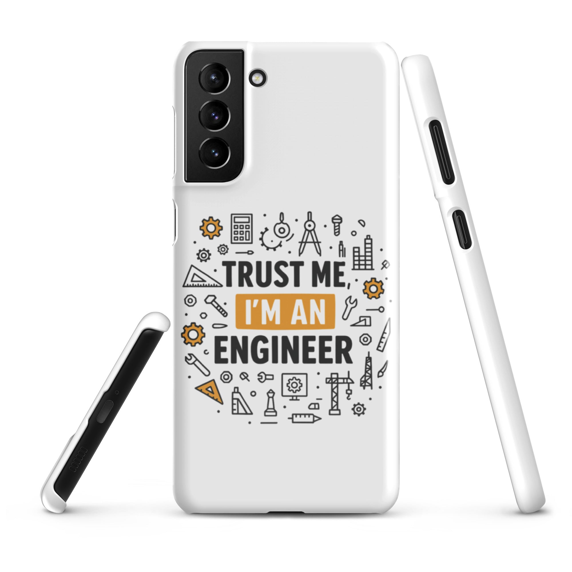 Foto di - Cover Resistente e Sottile Samsung - Compatibile con Ricarica Wireless - Fidati Di me sono un ingegnere-Smartphone-Biiply